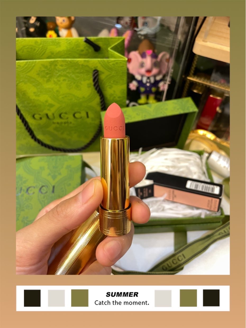 gucci古驰倾色绒雾唇膏哑光208情倾阿根廷限量版礼盒套装