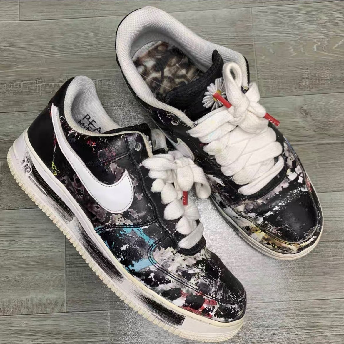 nike air force 1 权志龙联名 创意设计刮刮乐!969696