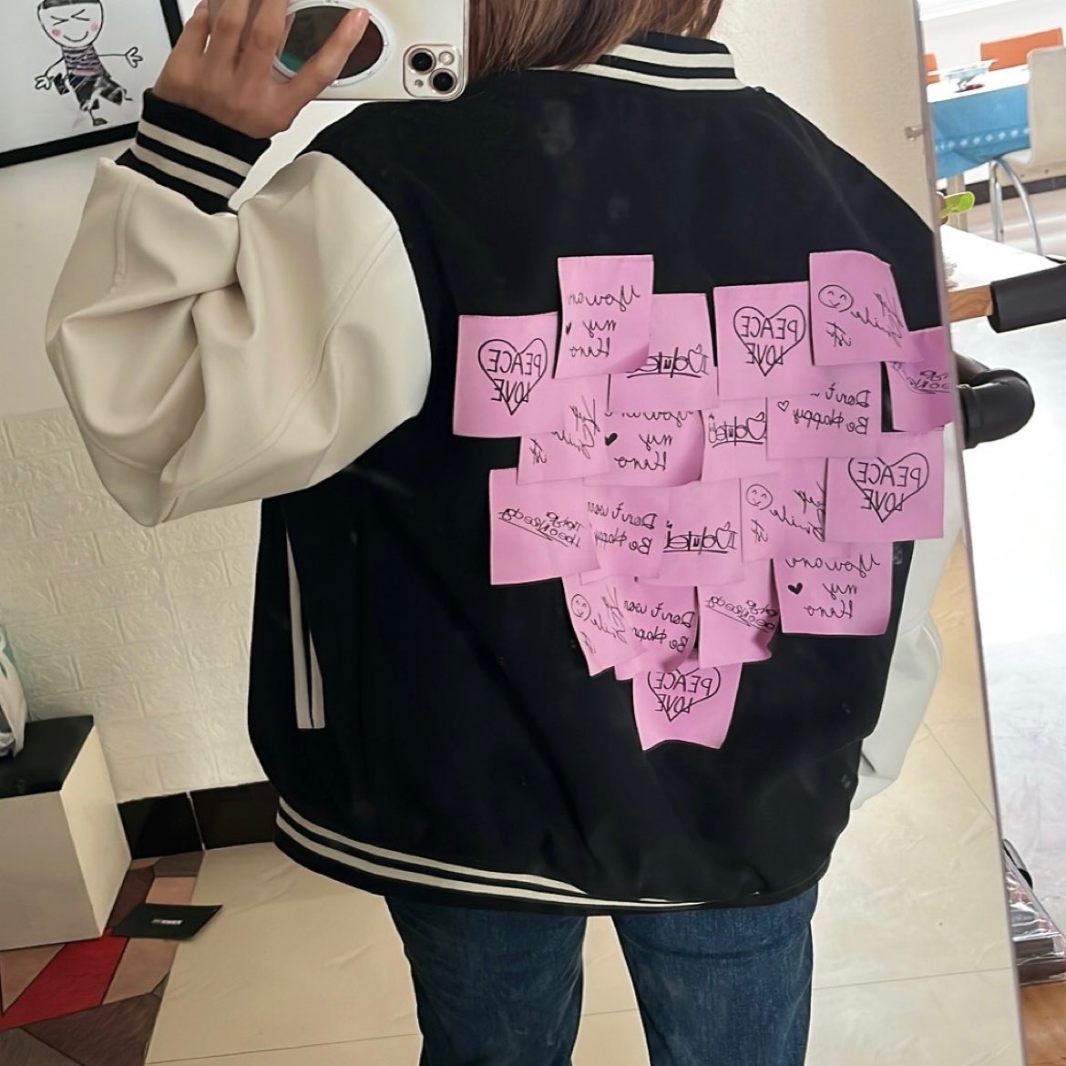 爱心便利贴棒球服
