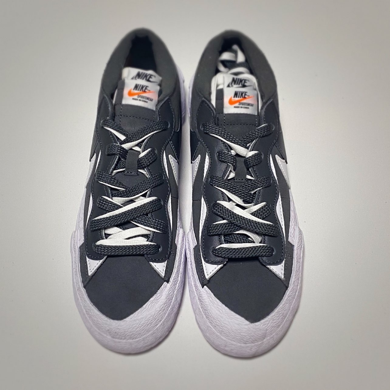 sacaix nike blazer low |黑白