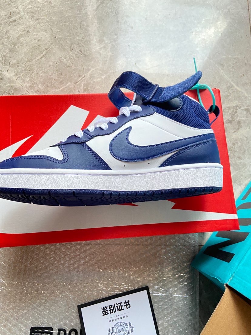 nike court borough mid2蓝白 小黑曜石