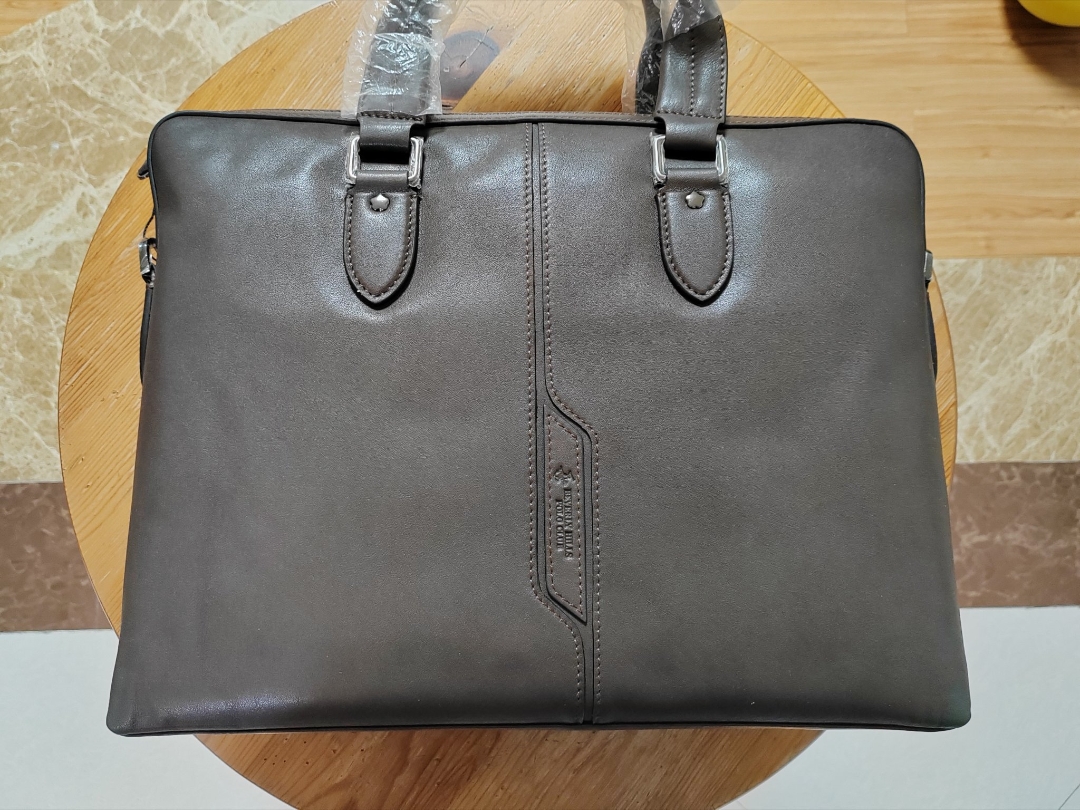 比华利保罗 真皮男装公文包