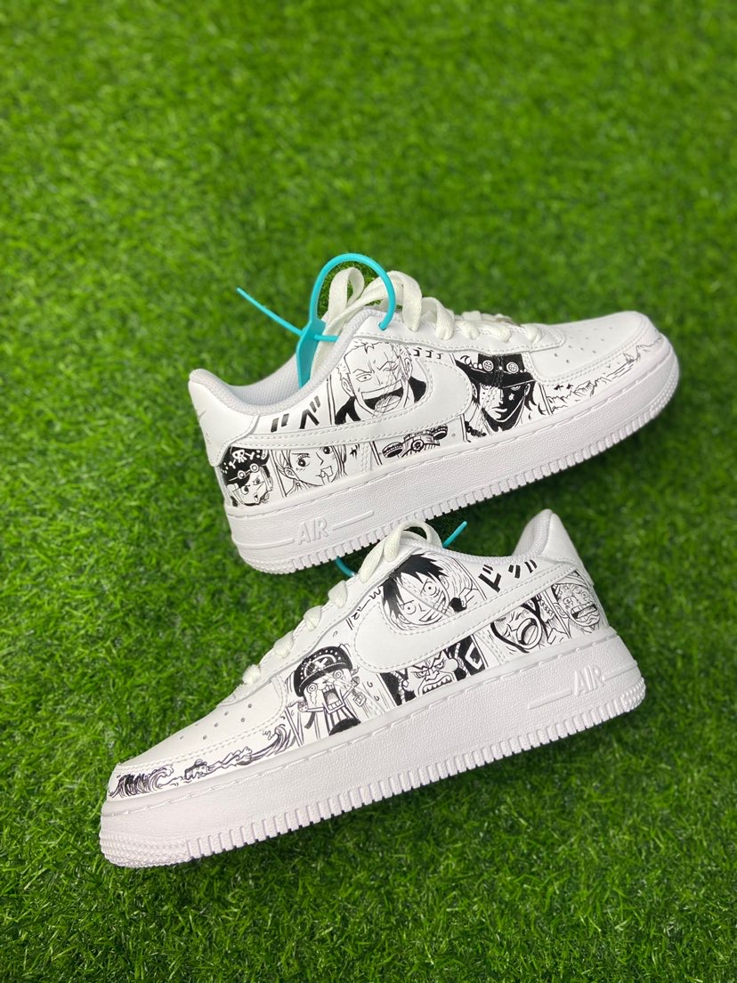 给我的漫迷女友画的海贼王漫画空军一号手绘鞋