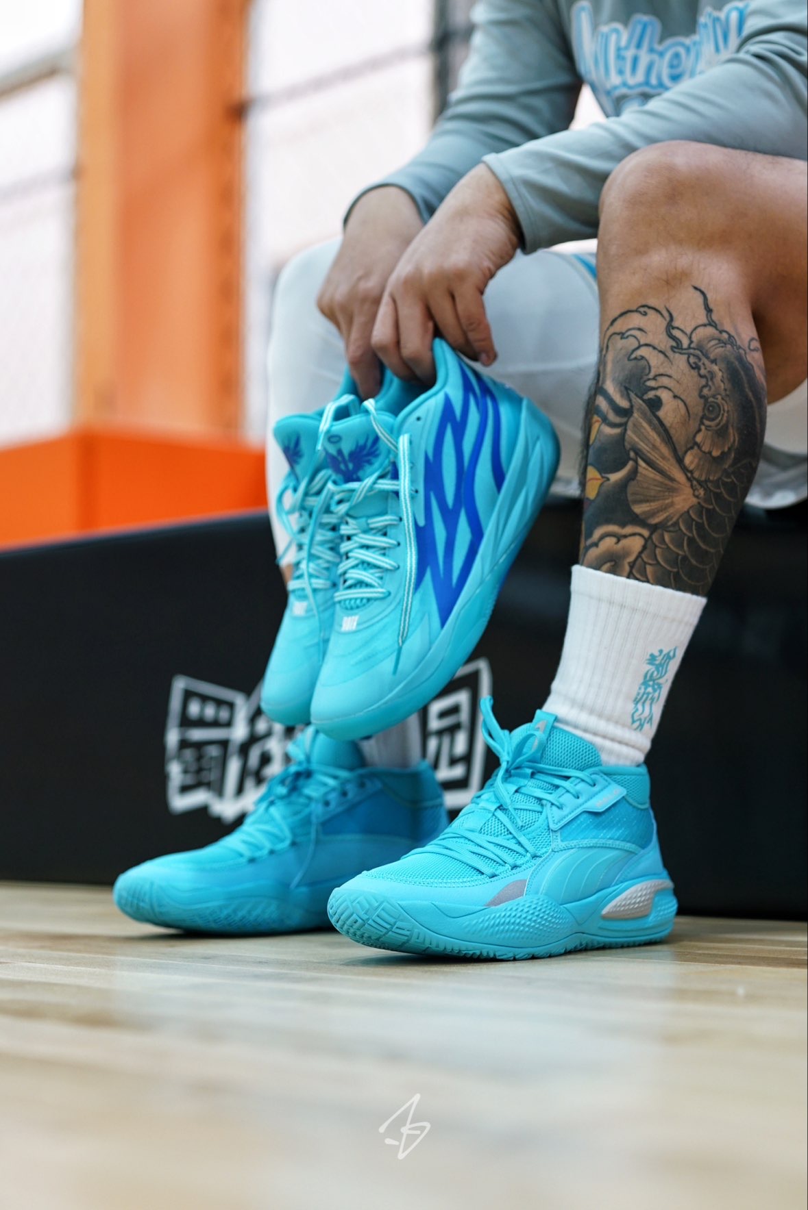 兼顾休闲实战两个属性的puma court rider三球配色上脚