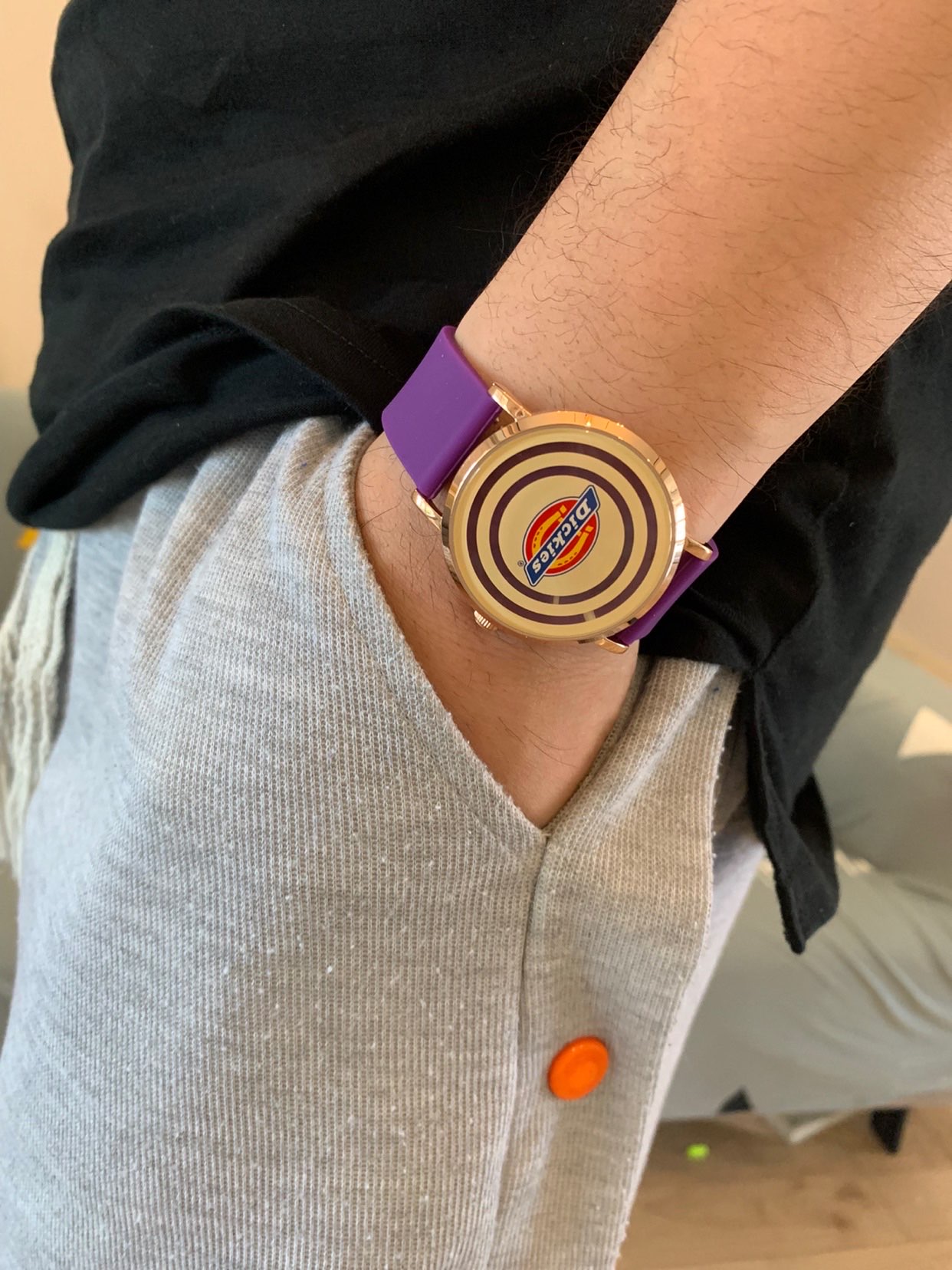 这样一款帅气的手表彰显紫金霸气|dickies潮流小标靶手表