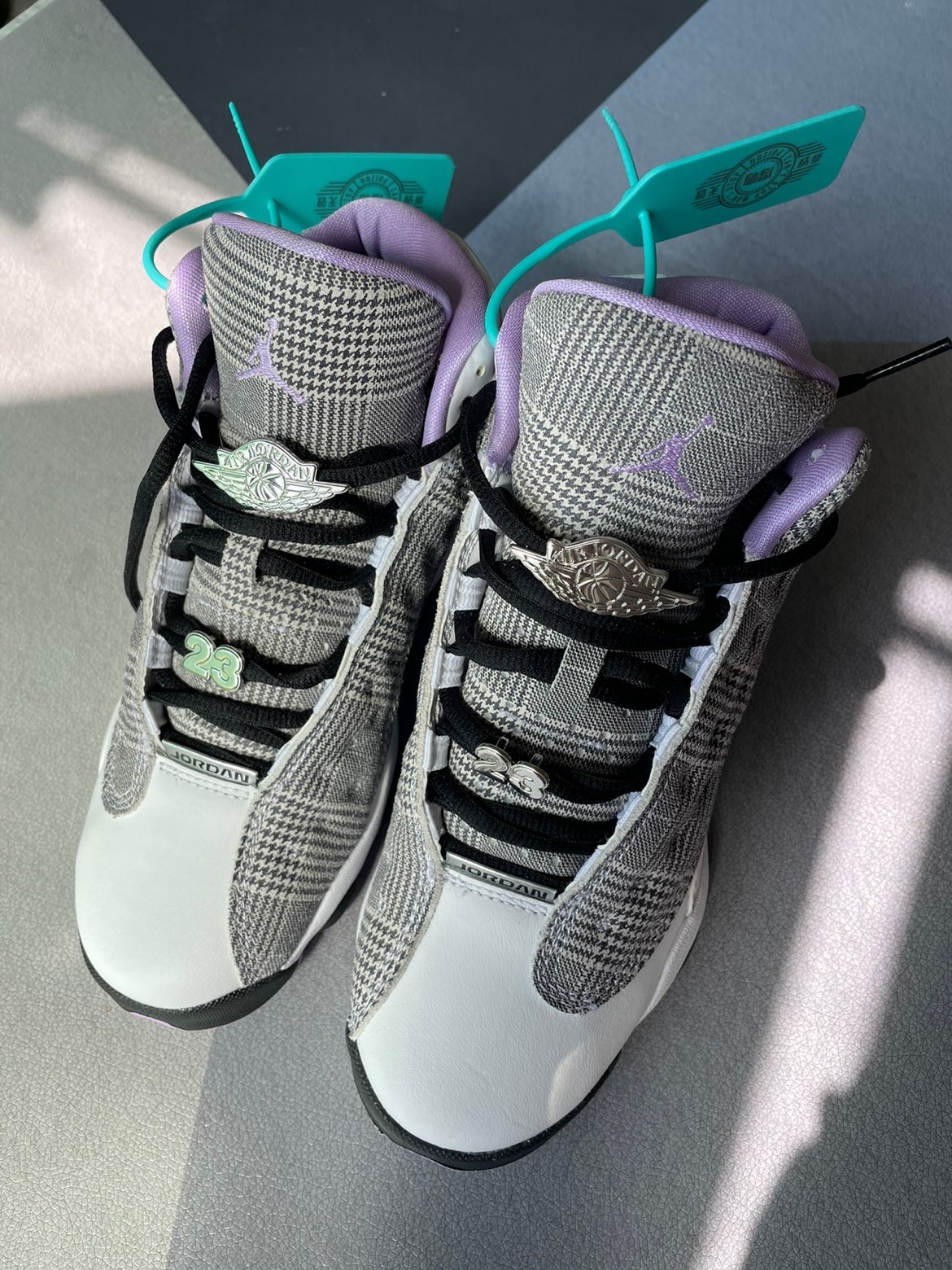 千鸟格|灰白紫配色