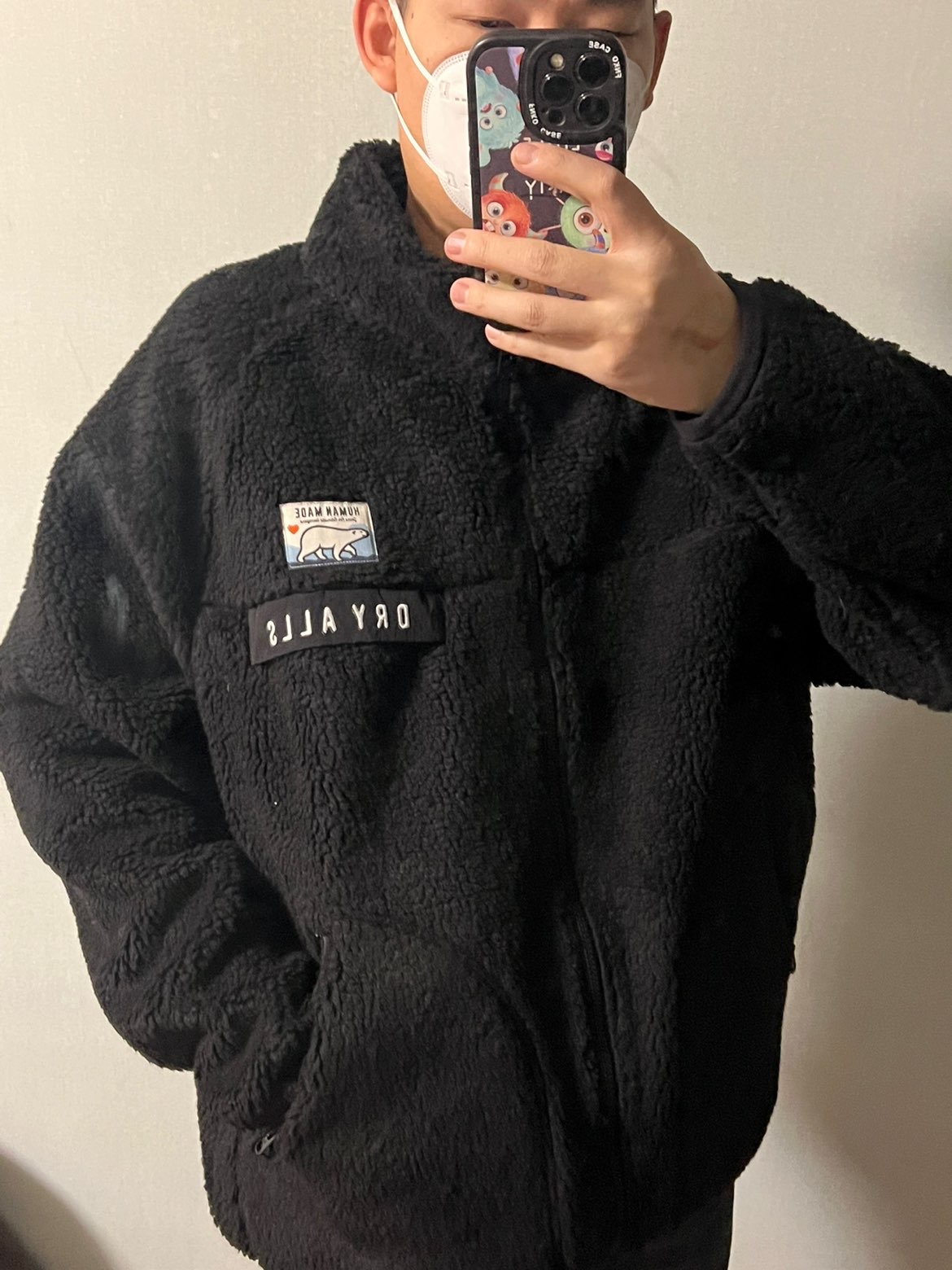 human made 北极熊羊羔抓绒外套 潮