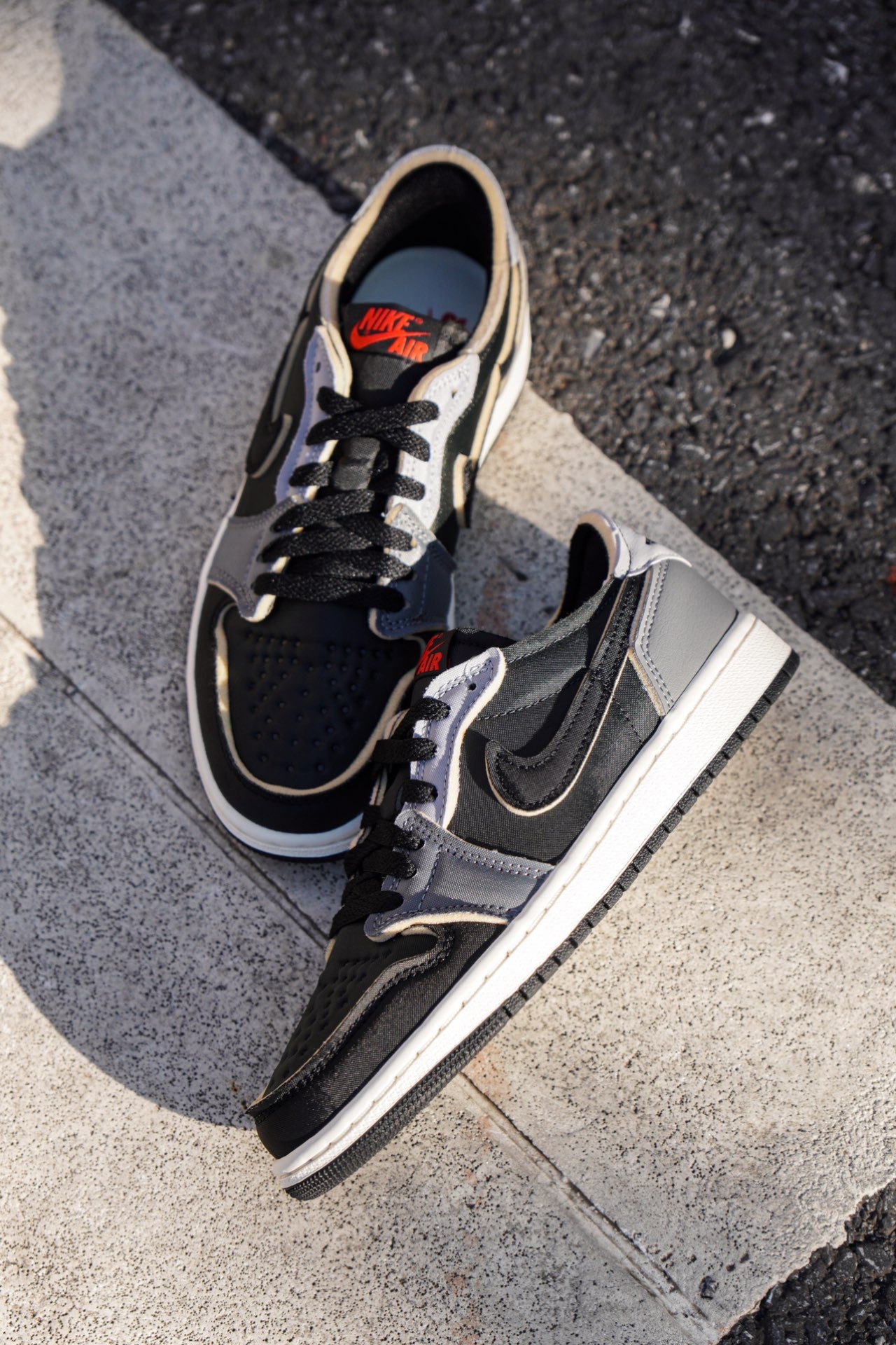 JORDAN 1 Low Og Ex Black Smoke Grey - POIZON