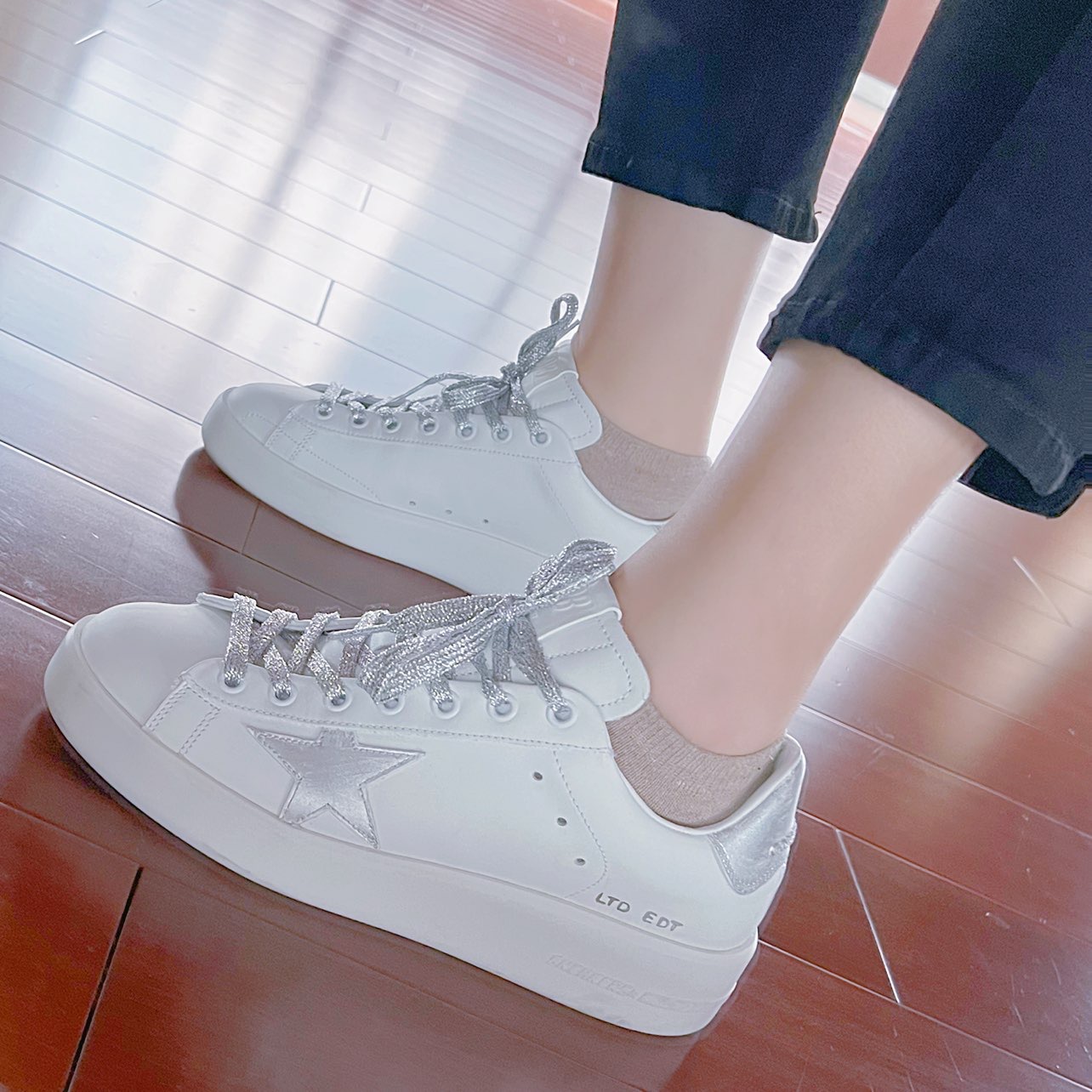 golden goose purestar小白鞋银尾星星