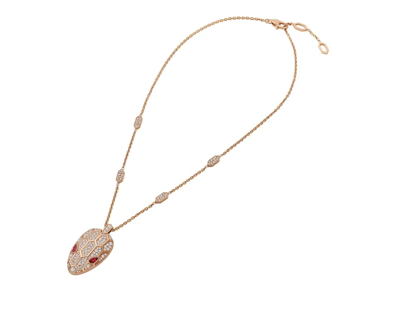 BVLGARI Serpenti Seduttori 18K Rose Gold Necklaces Women's-3