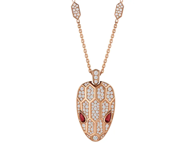 BVLGARI Serpenti Seduttori 18K Rose Gold Necklaces Women's-2