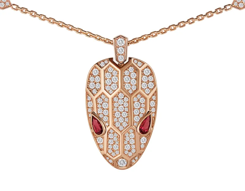 BVLGARI Serpenti Seduttori 18K Rose Gold Necklaces Women's-4