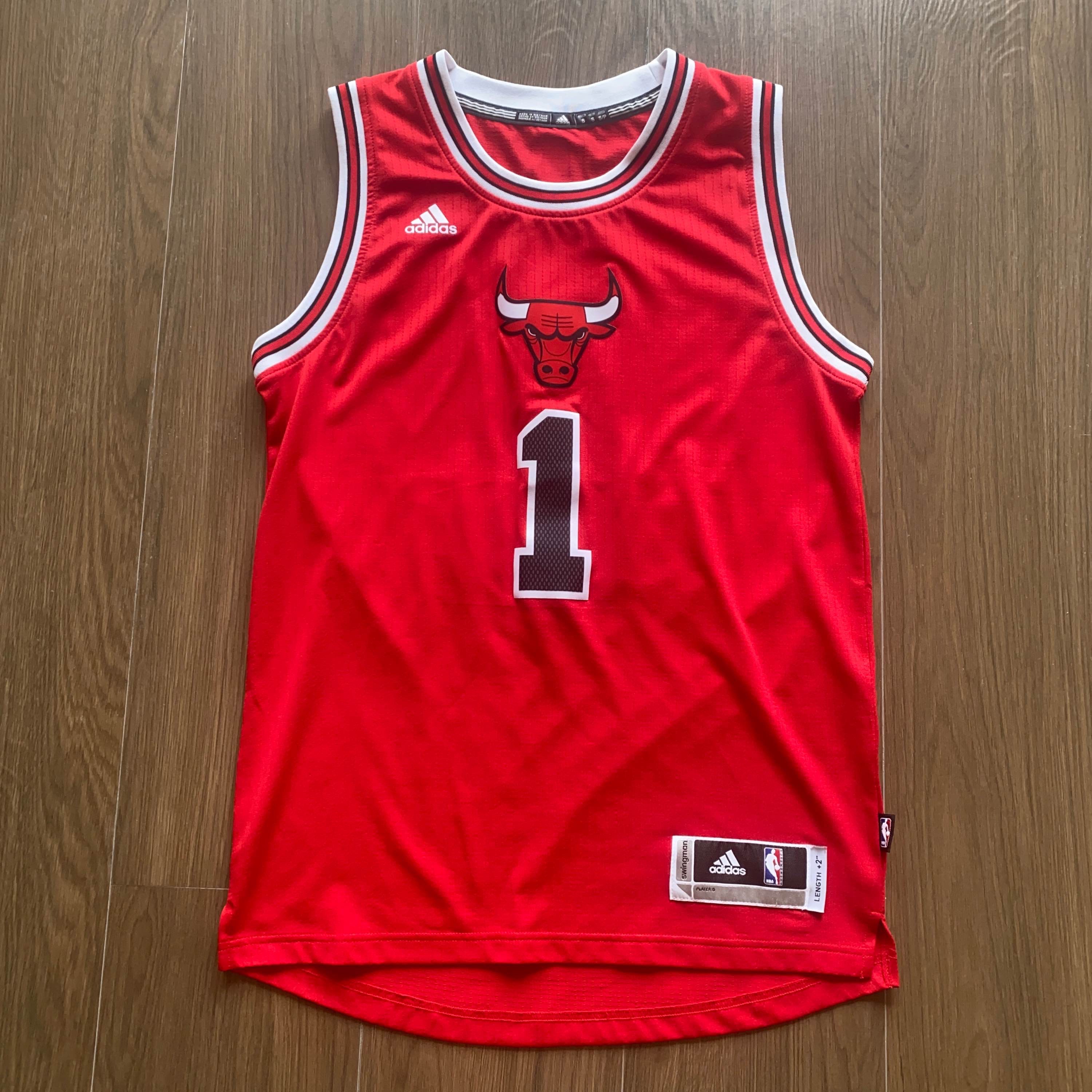 s码 adidas/阿迪达斯 撕名牌圣诞大战1号球衣 红色 罗斯球衣  撕名牌