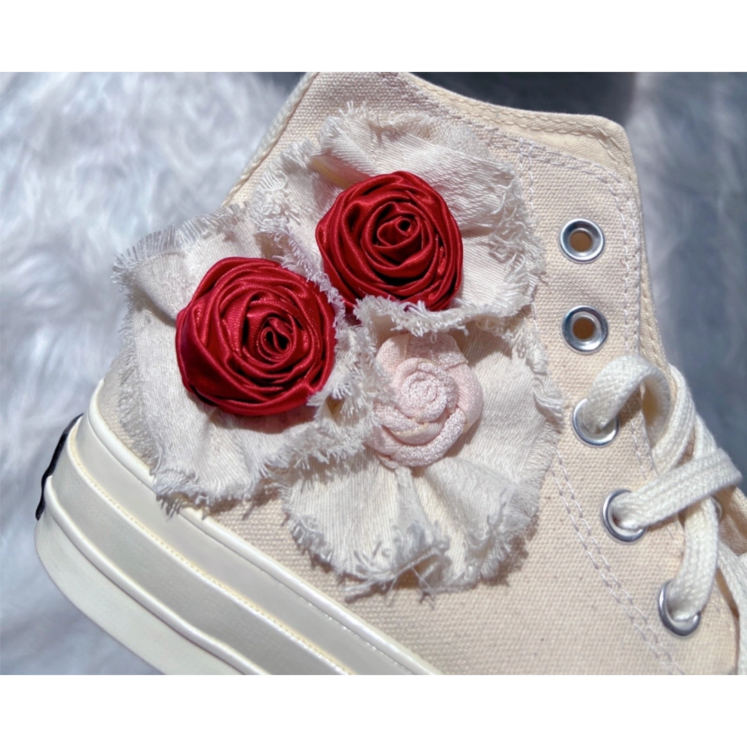 玫瑰板鞋 #这双匡威很难不爱   converse 1970s 浪漫玫瑰 刺绣 防滑