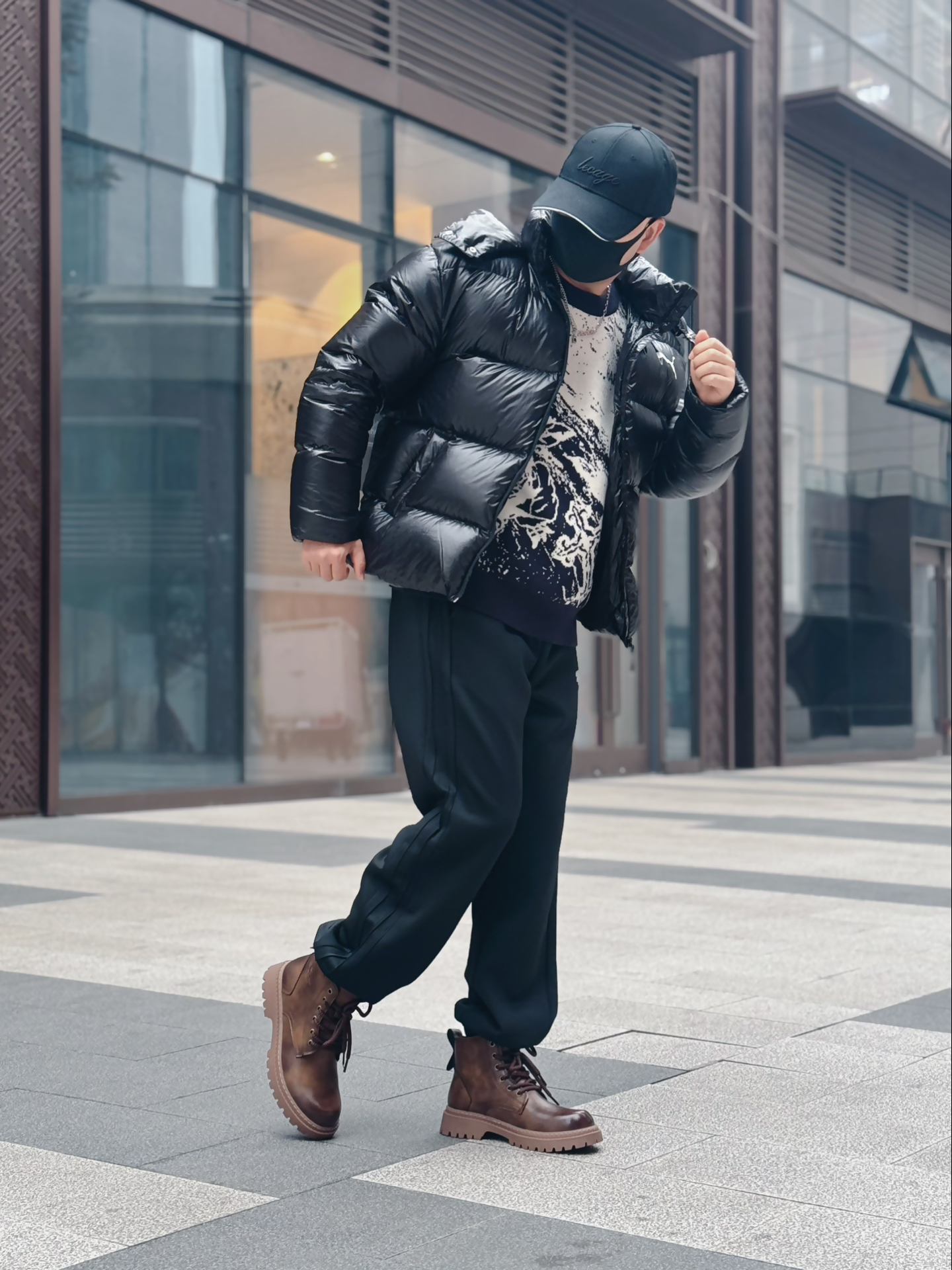 秋冬的马丁靴就得配面包服才有感觉!