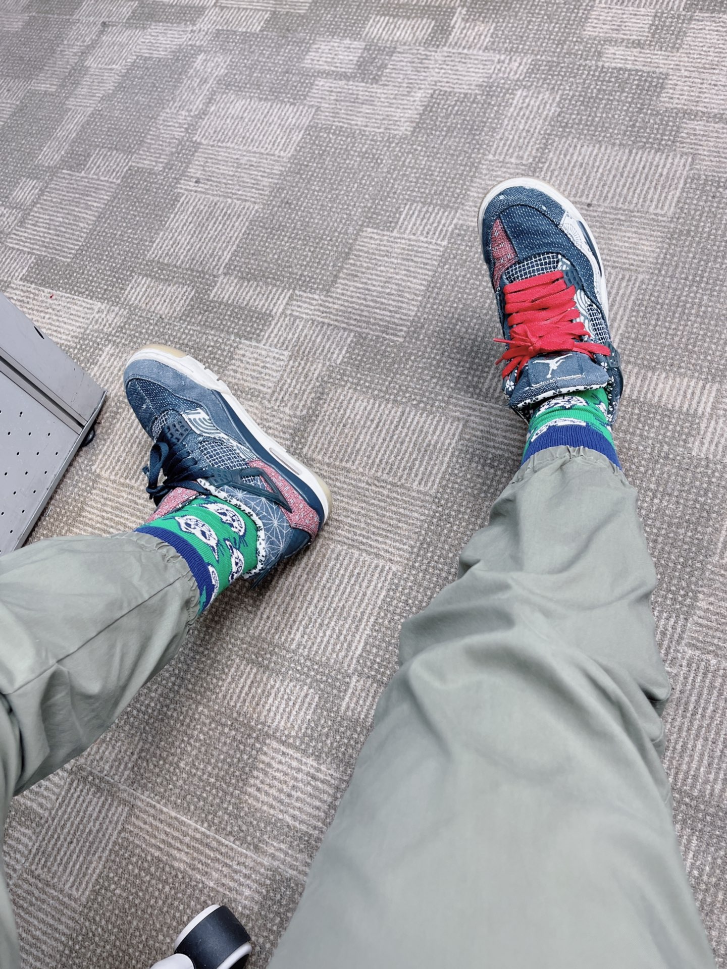 custom review-Jordan Air Jordan 4 Retro SE 'Deep Ocean' MID Top Винтажные баскетбольные кроссовки Унисекс Синий Белый