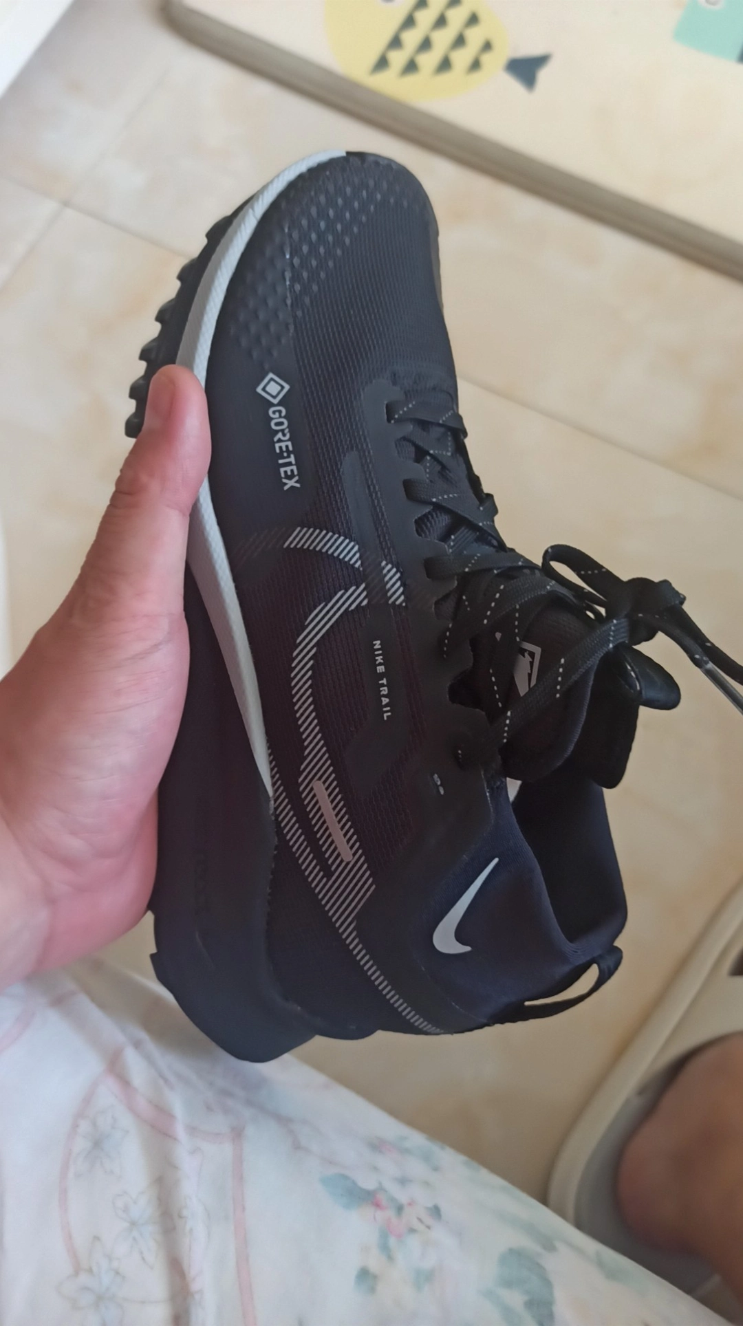 custom review-Nike React Pegasus Trail 4 Gore Tex Black Wolf Grey Women's