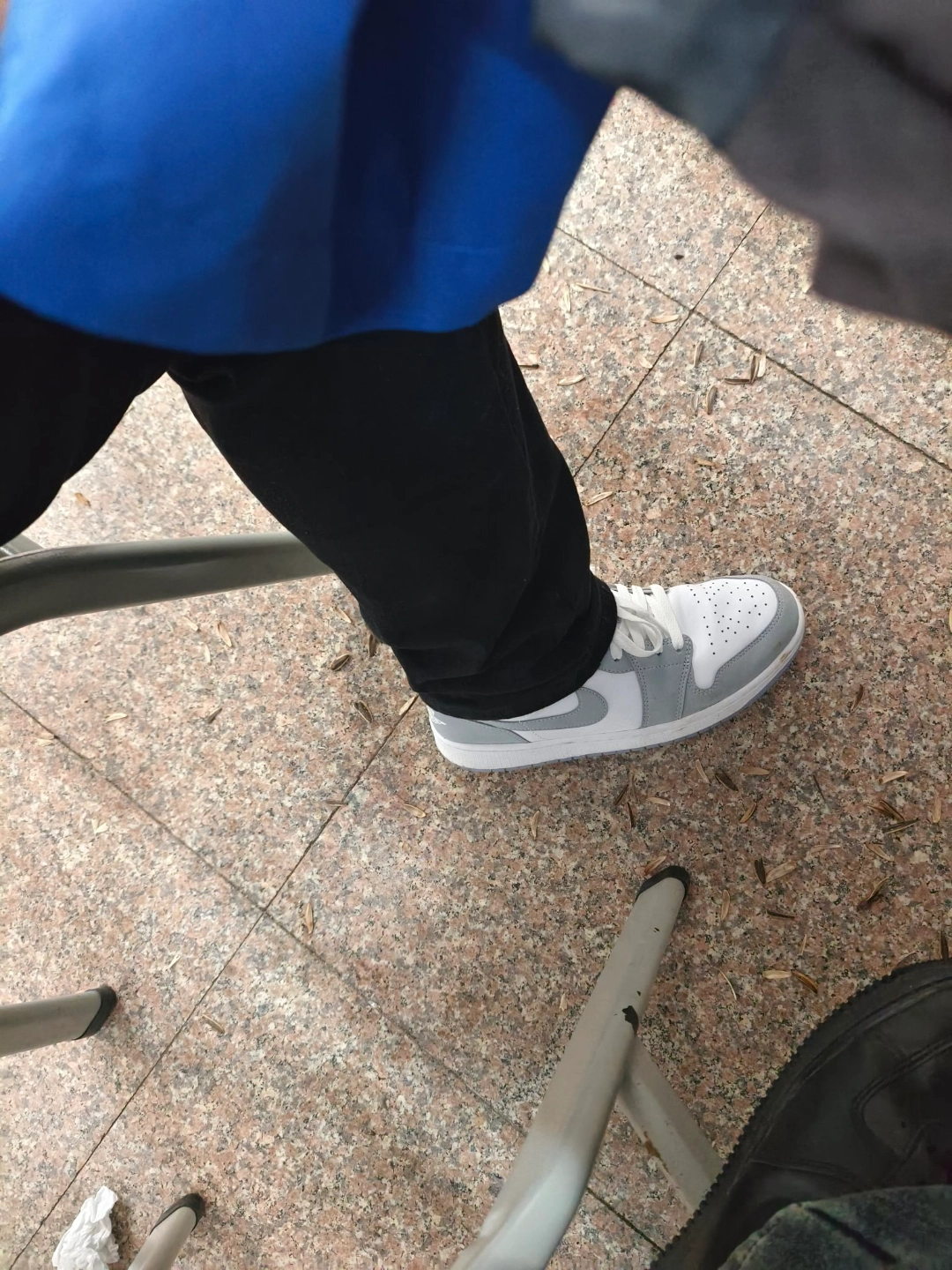 custom review-Nike Dunk Low White Grey Navy Aqua Mini Swoosh
