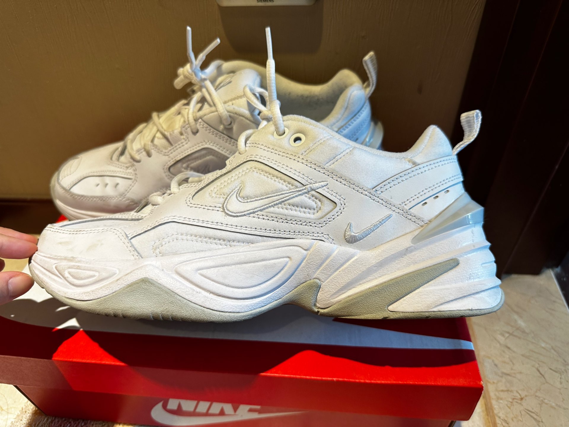 custom review-Nike M2K Tekno Устойчивые к истиранию Низкие Кроссовки Мужские Белые