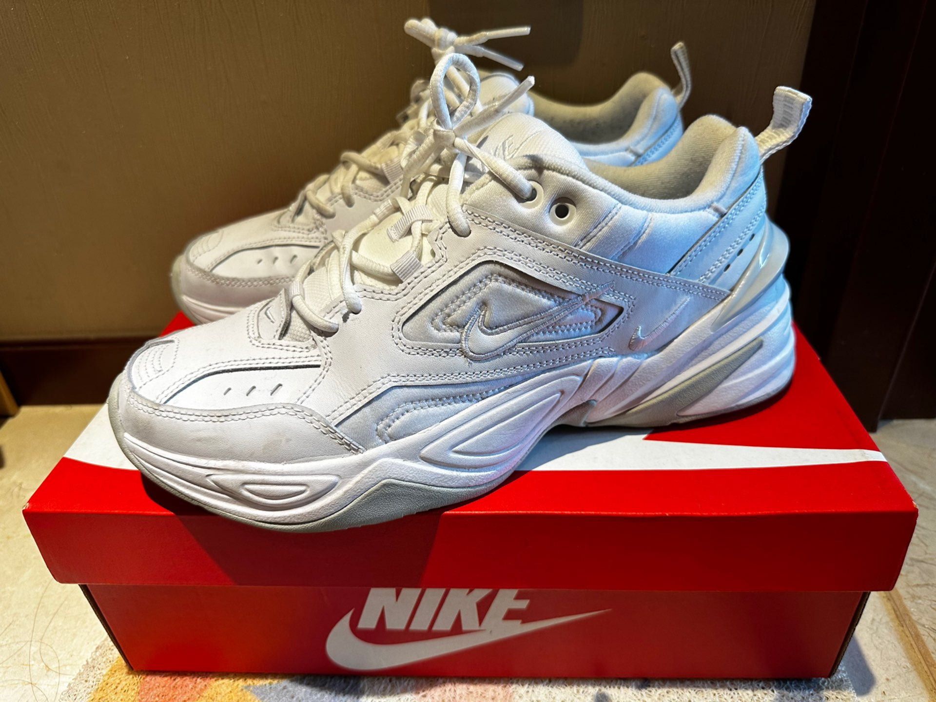 custom review-Nike M2K Tekno Устойчивые к истиранию Низкие Кроссовки Мужские Белые