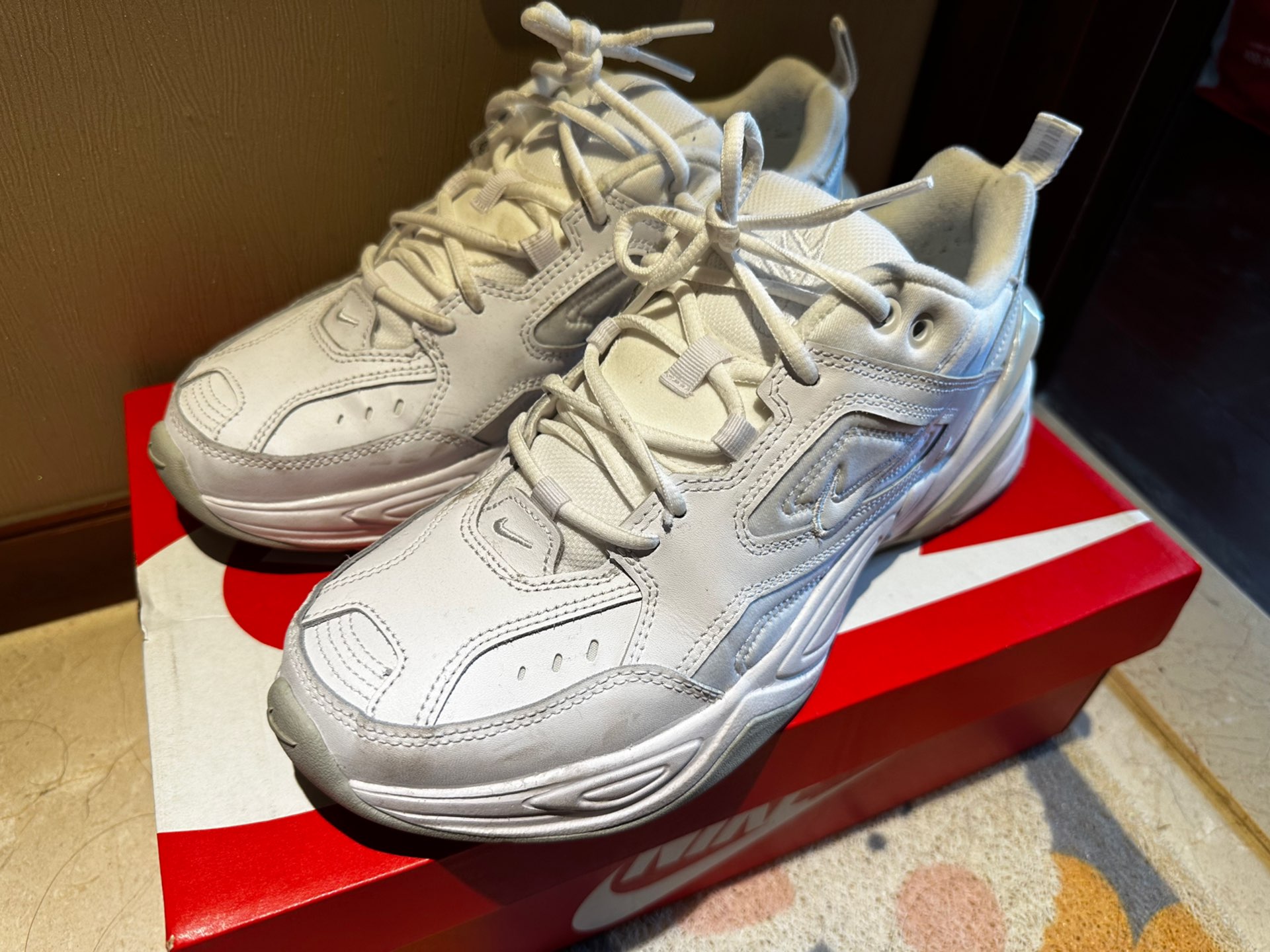 custom review-Nike M2K Tekno Устойчивые к истиранию Низкие Кроссовки Мужские Белые