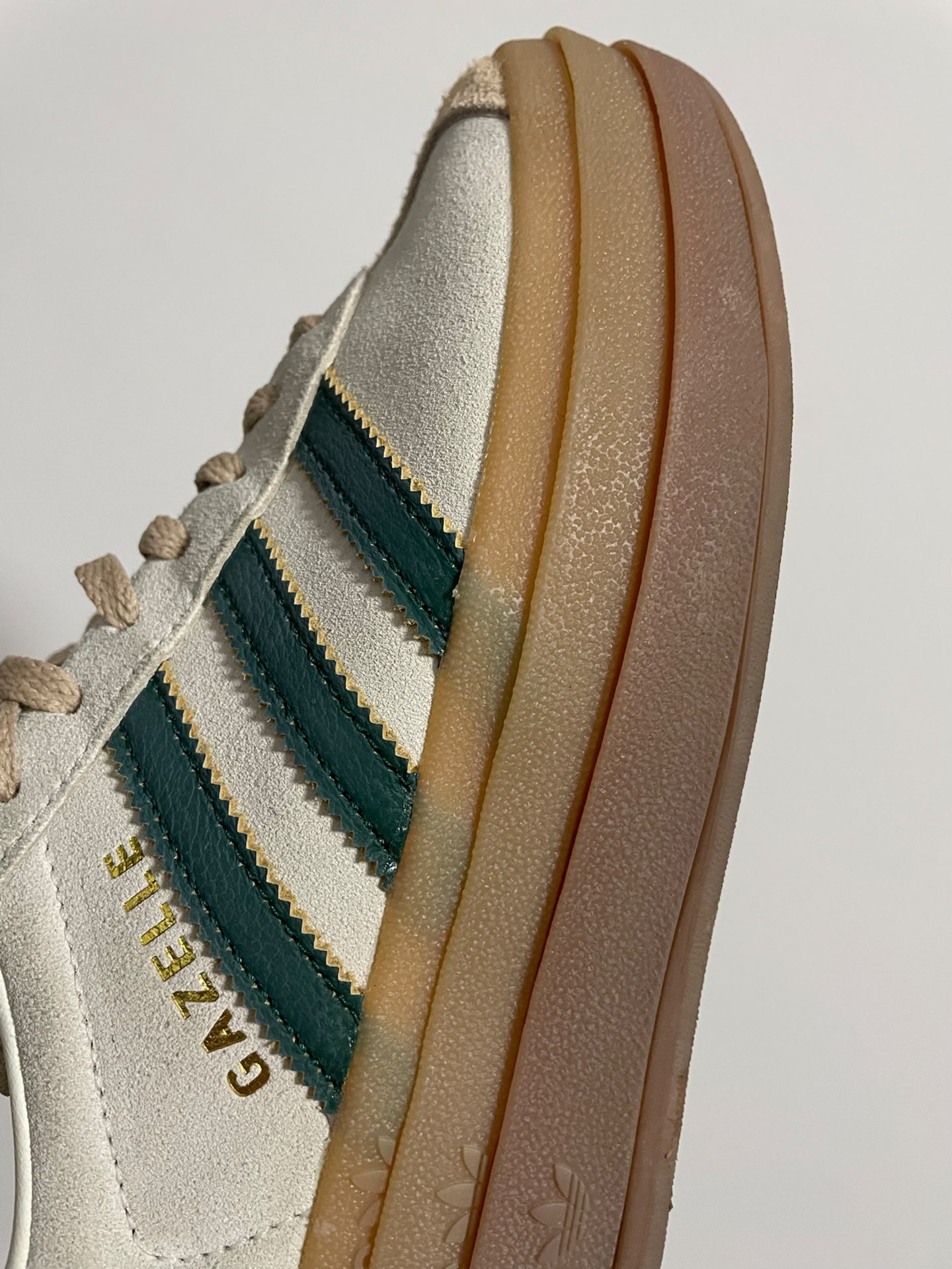 custom review-Adidas Gazelle Bold Magic Beige Collegiate Green Women's