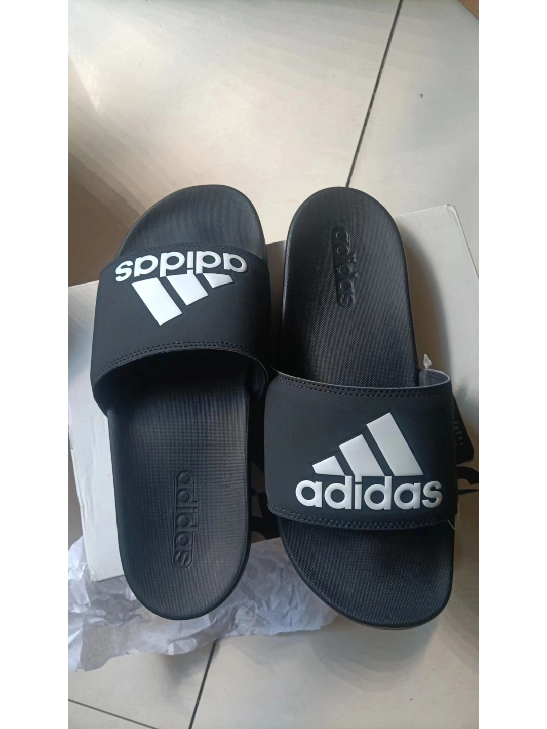 我在得物买的第一双阿迪 #阿迪达斯三叶草厚底拖鞋 #阿迪 #adidas