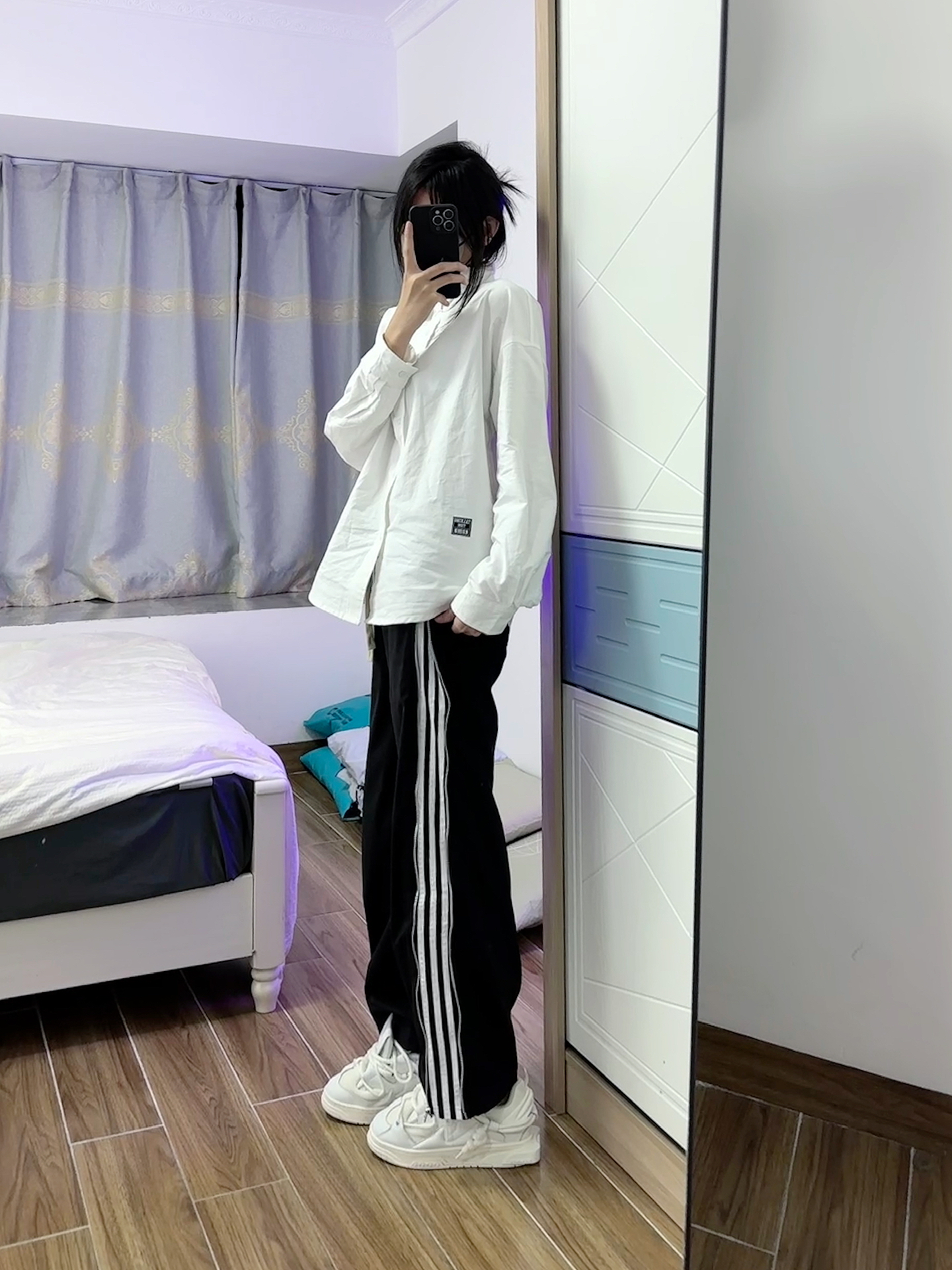 侧边拉链休闲裤也太绝了