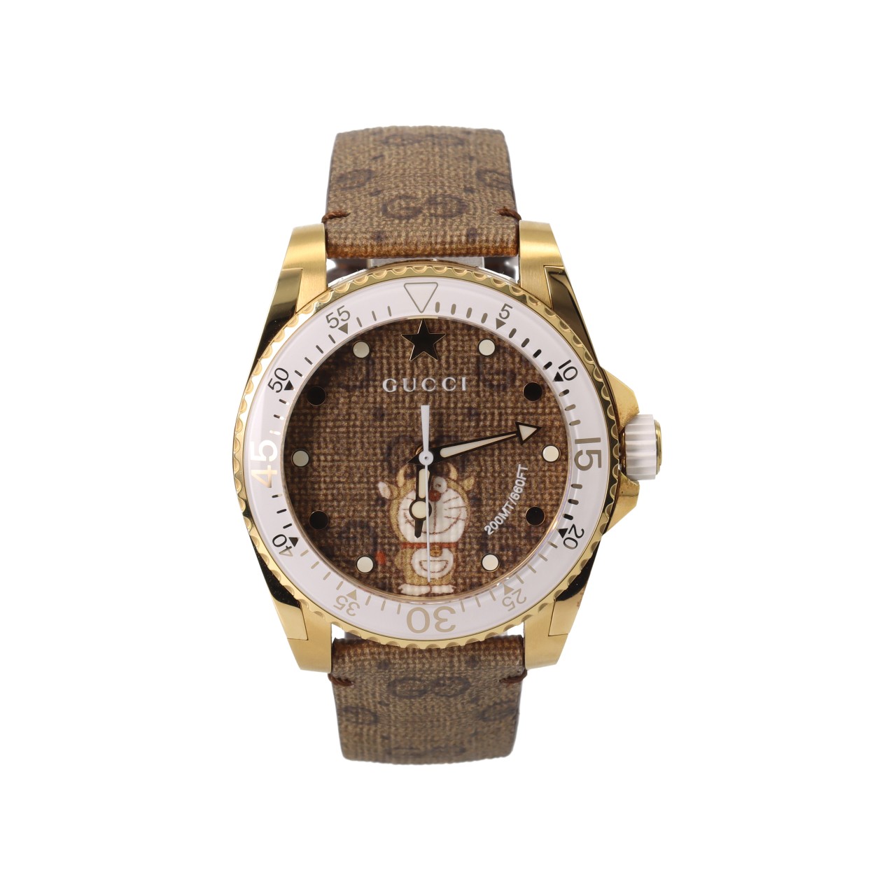 gucci 古驰 哆啦a梦 x gucci 联名系列 dive手表 ya136334
专柜购入