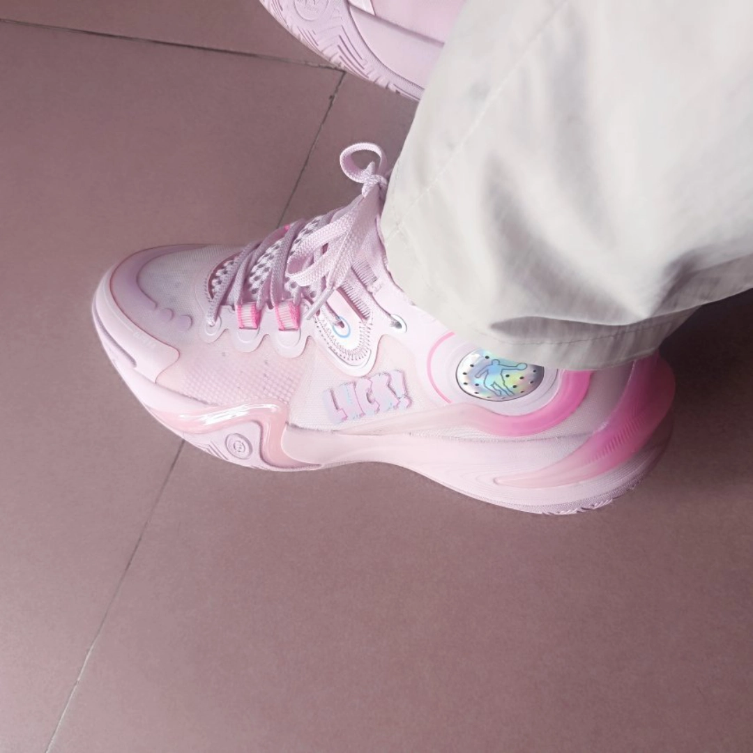 custom review-QIAODAN Busters 5ELITE Basketball Shoes Men's Low Top Pink