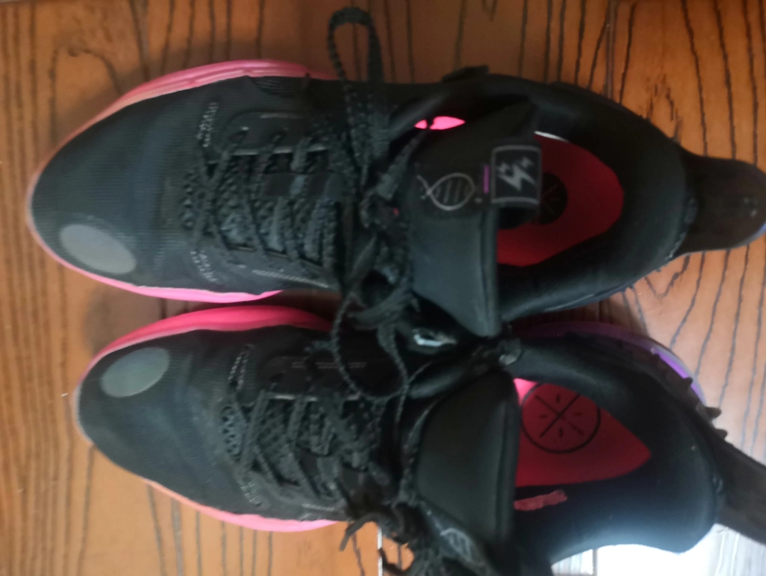 custom review-LiNing All City 11 Sunrise Противоскользящие Устойчивые к износу Низкий Топ Баскетбольные Кроссовки Мужские Черный Красный