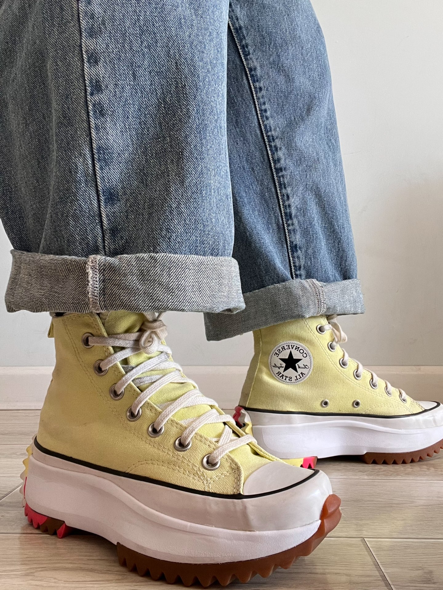 匡威厚底帆布鞋,小个子女生真的爱了