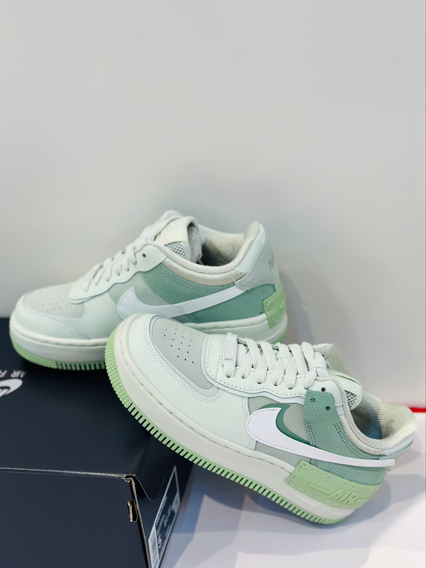 这双空军马卡龙灰绿色有夏天的味道