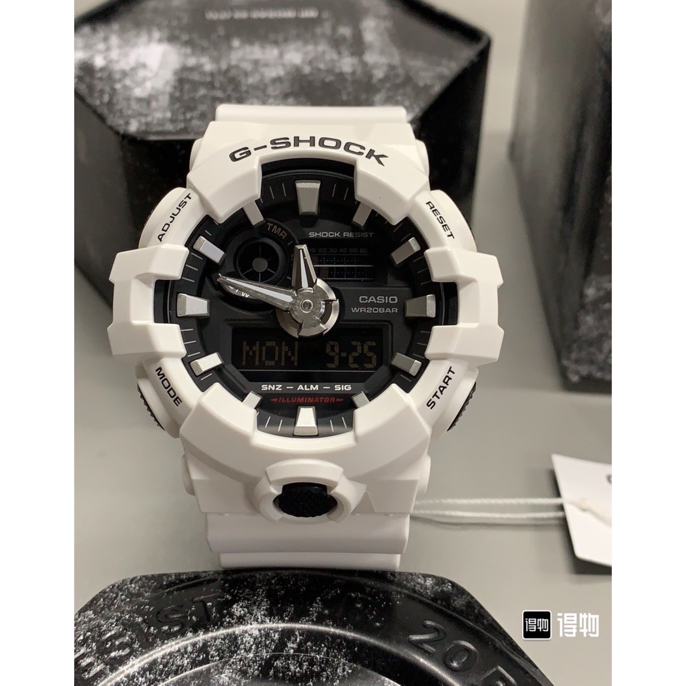 卡西欧石英表  casio 卡西欧 g-shock 白武士立体表盘 潮流时尚讼显