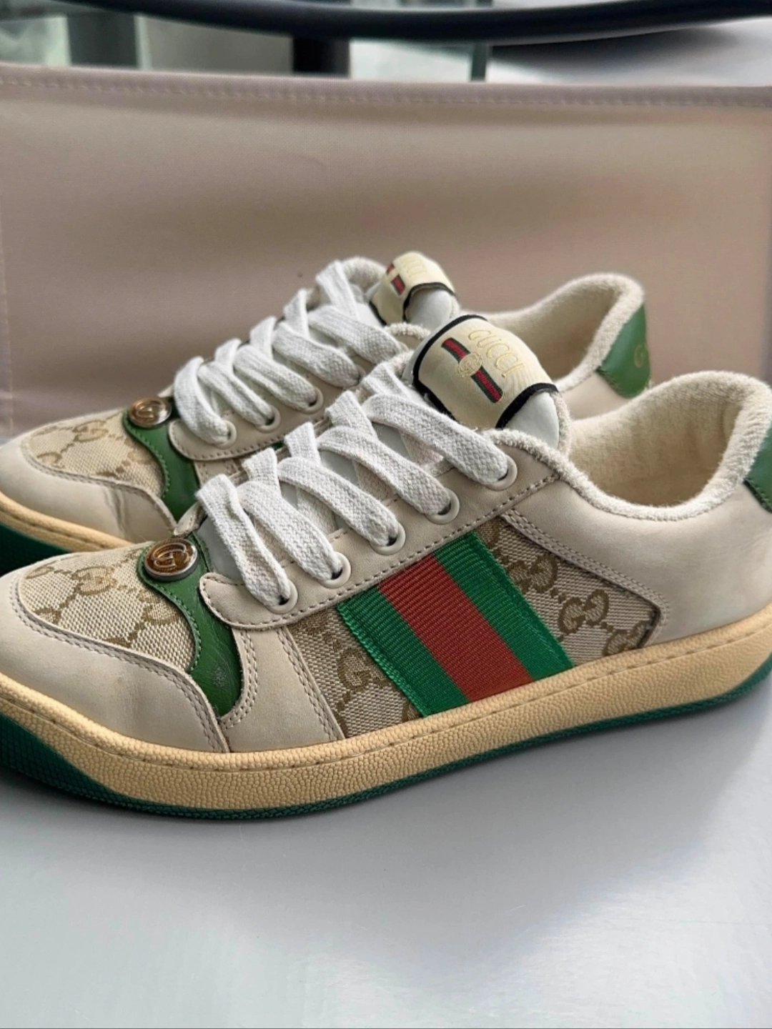 gucci 古驰 脏脏鞋 做旧的鞋身设计高级感十足 记忆海绵大底舒适度