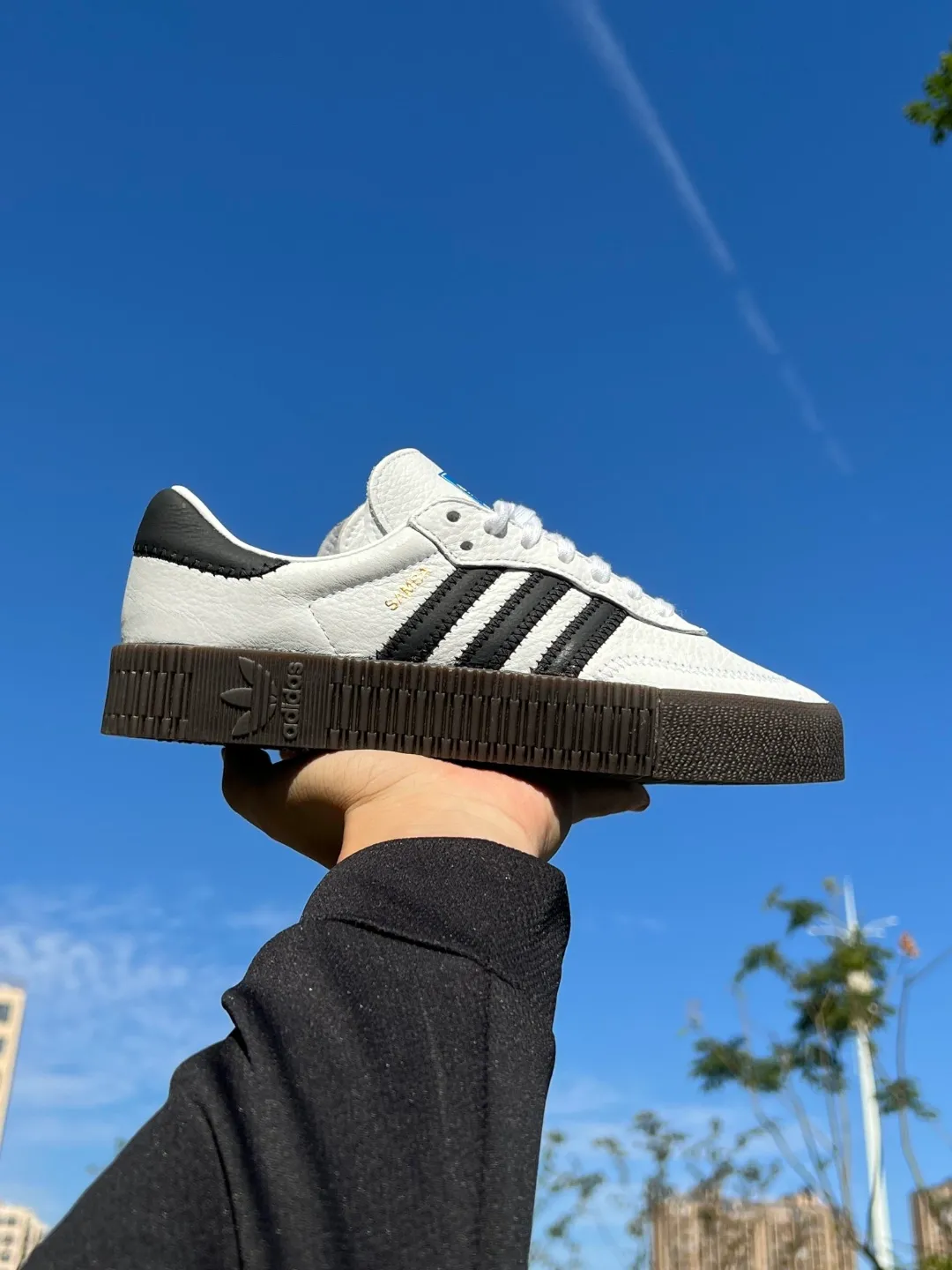 Adidas Originals Sambarose White Black Gum Women's US W 9