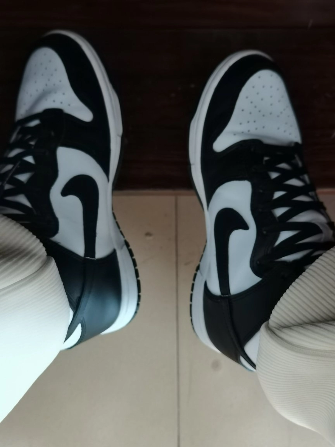 custom review-Nike Dunk High Топ Скейтборд Кроссовки Женские Черный Белый