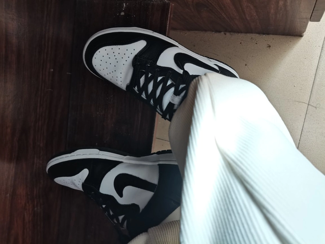 custom review-Nike Dunk High Топ Скейтборд Кроссовки Женские Черный Белый