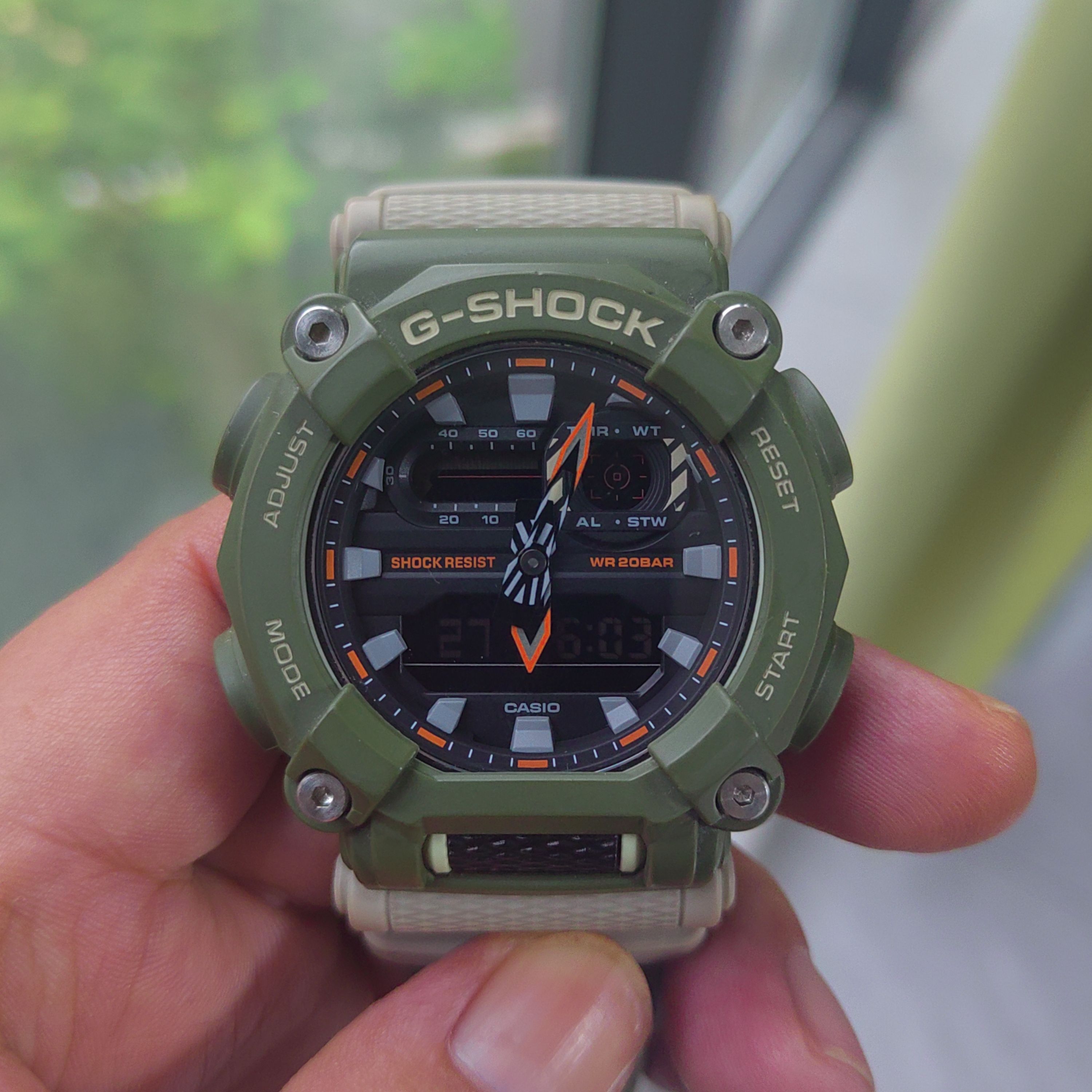 shock系列 hidden coast 隐藏海岸 夏日风格手表 绿色 ga