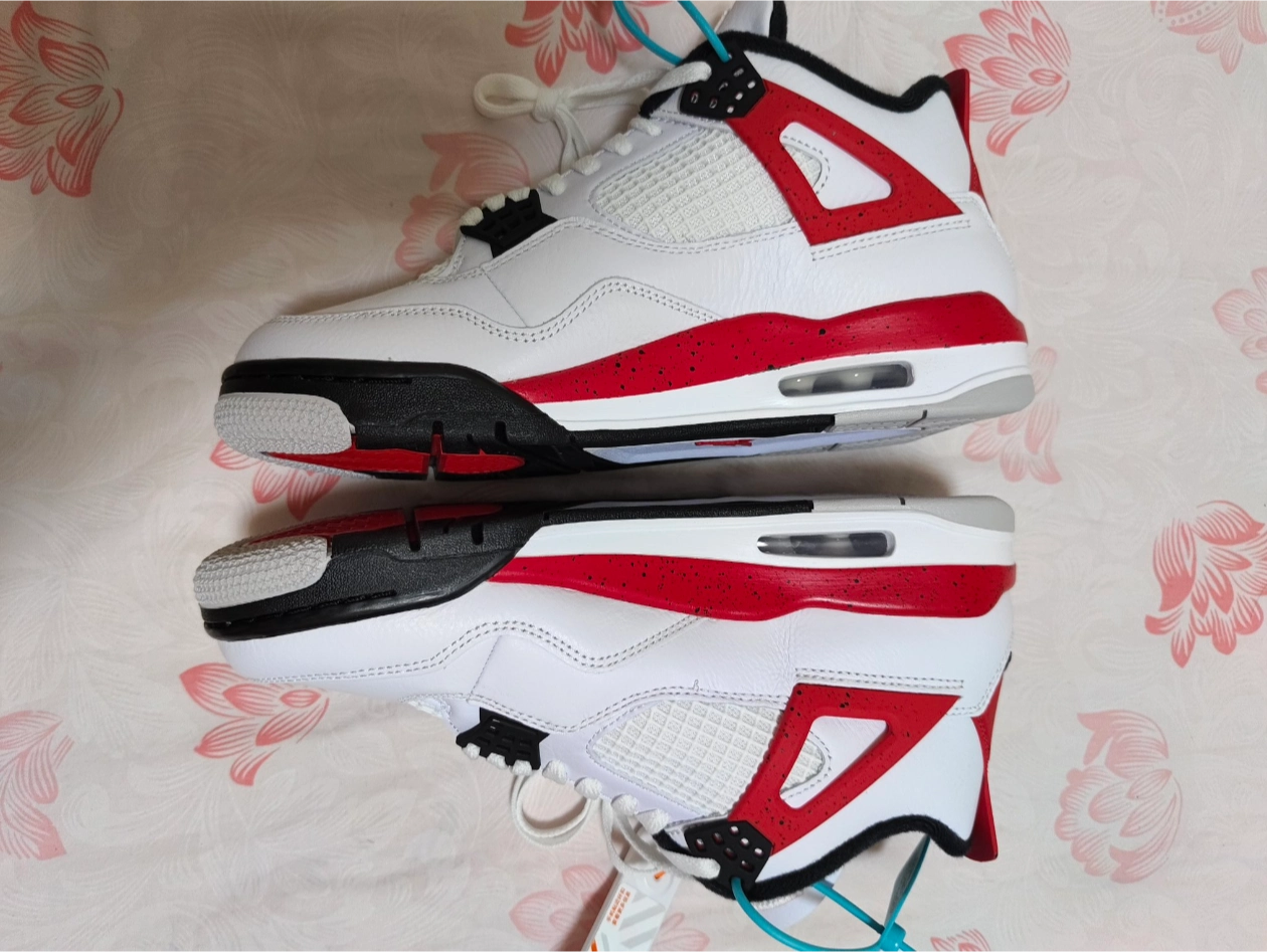 custom review-JORDAN 4 Retro Red Cement