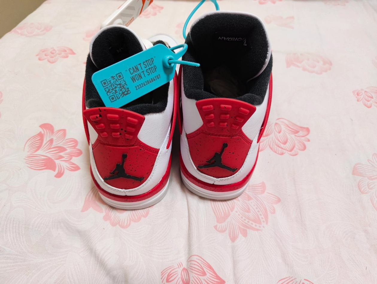 custom review-JORDAN 4 Retro Red Cement