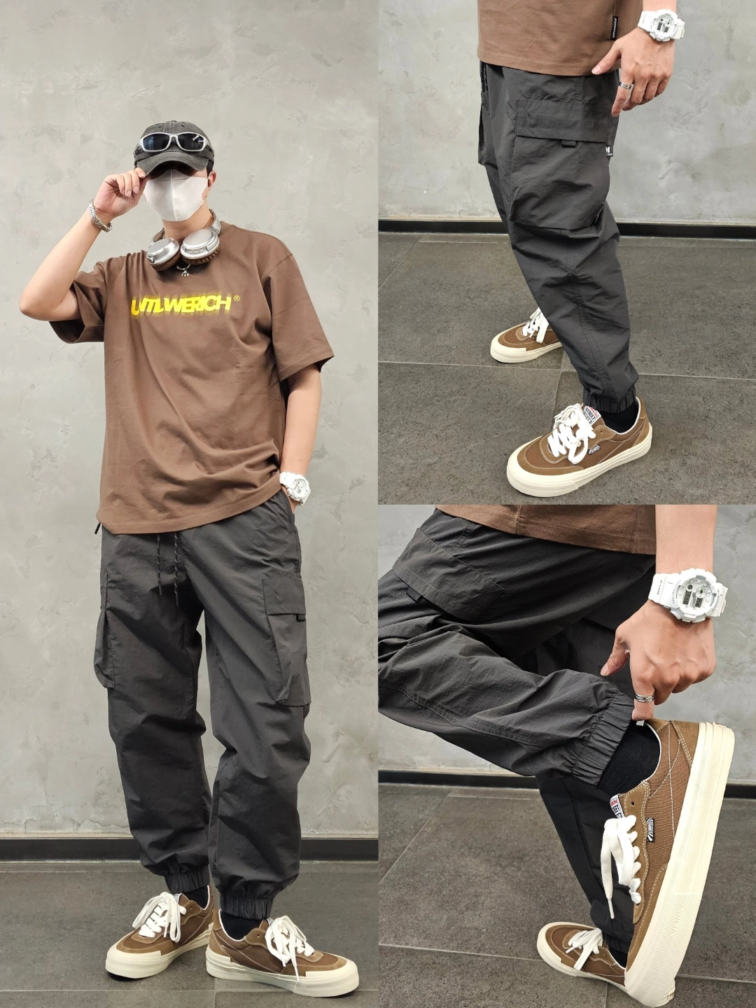 工装裤配板鞋 要的就是街头范儿🤎
