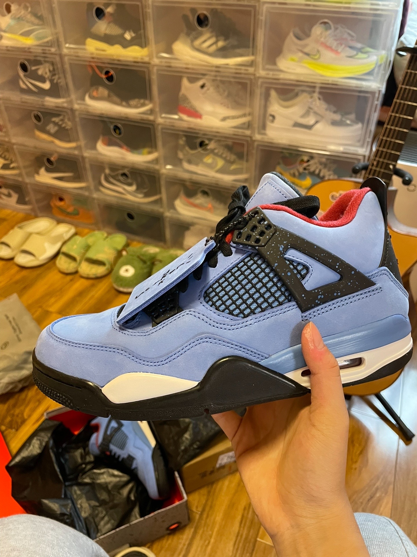 aj4 travis scoff蓝麂皮 好看!