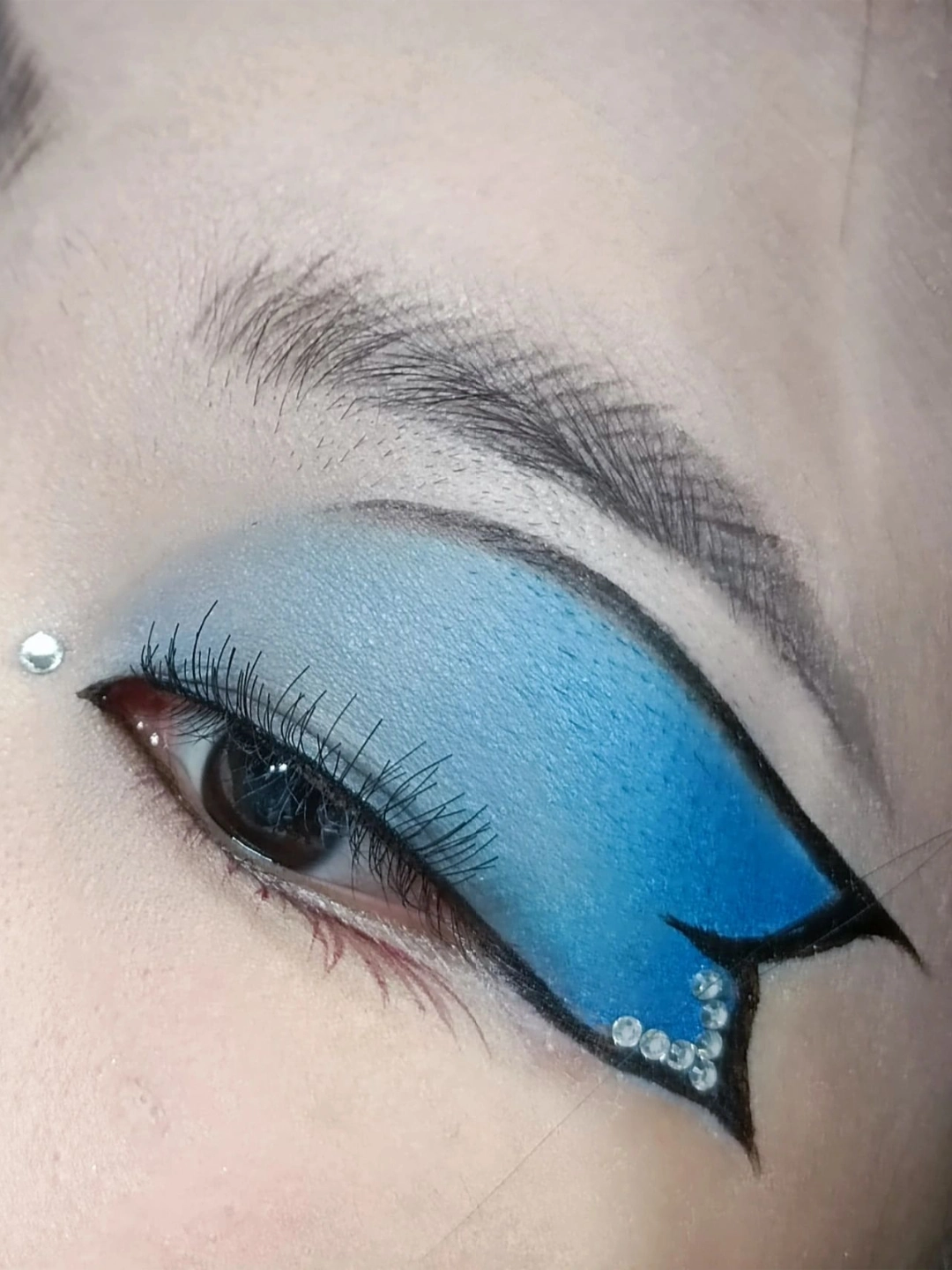 ||蝴蝶创意妆,还是我最爱的蓝色