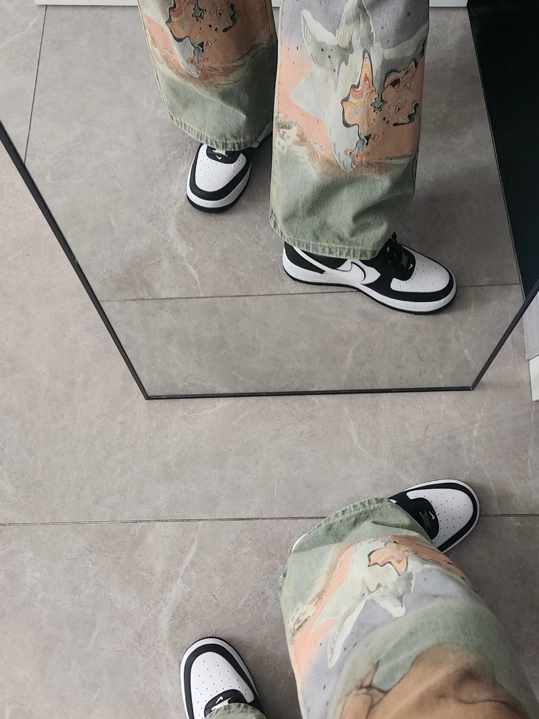 custom review-Nike Air Force 1 Low 
07 White Swoosh Panda