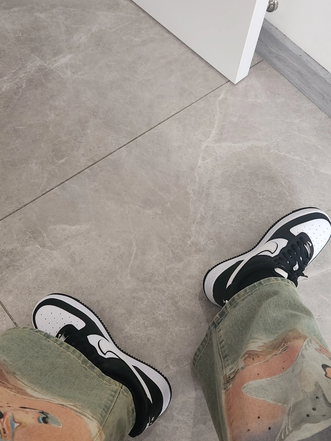 custom review-Nike Air Force 1 Low 
07 White Swoosh Panda