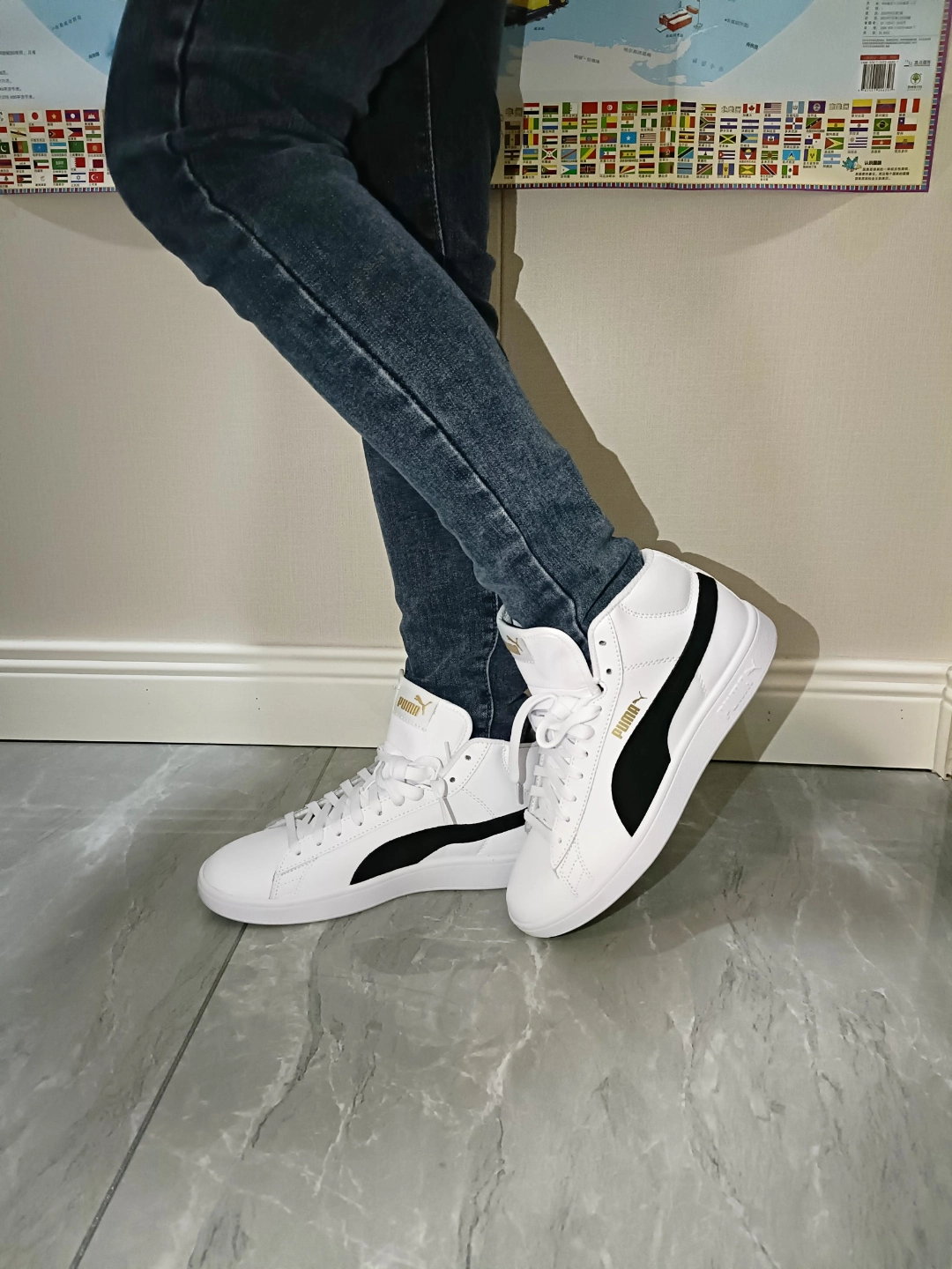 puma smash v2 mid l 轻便 中帮板鞋