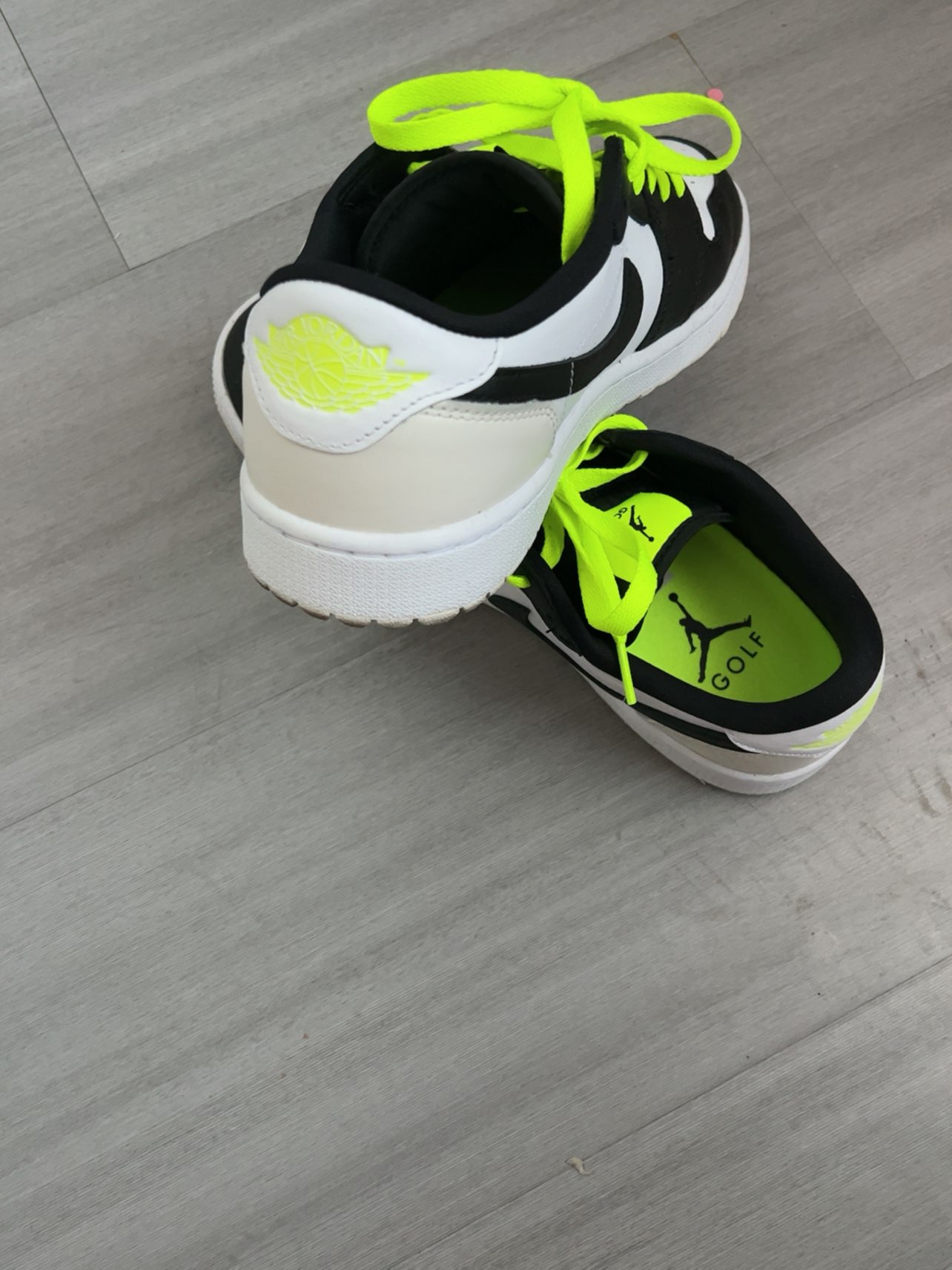 custom review-JORDAN 1 Retro Low Golf Phantom Volt