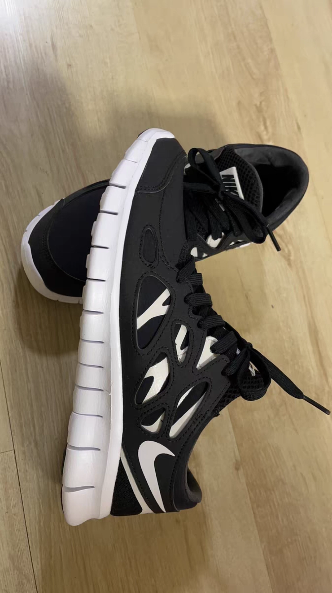 custom review-nike printable Free Run 2 Shoes 'Black White'