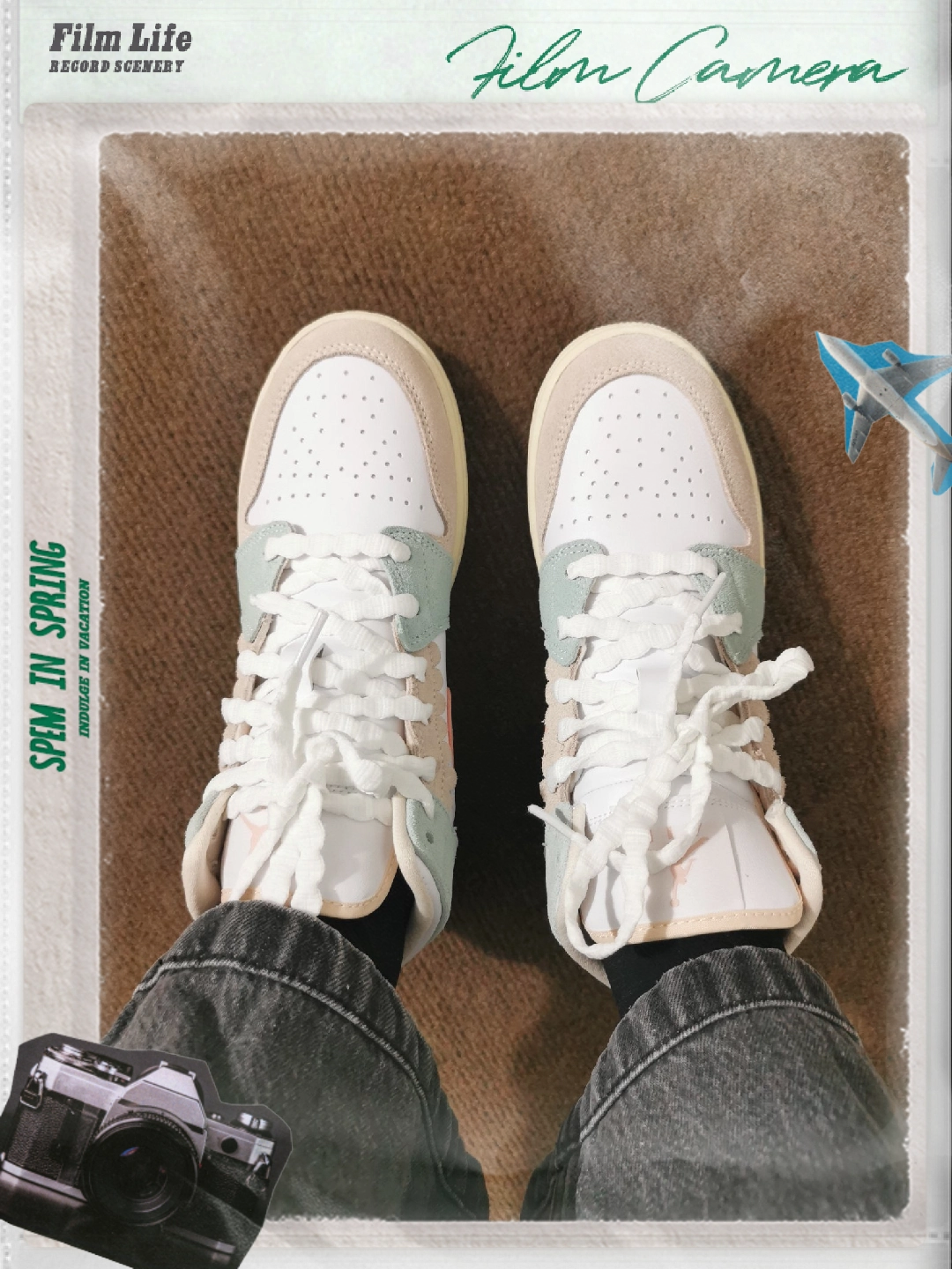 蓝白粉三色搭配,超温柔的配色,一整个被拿捏了!